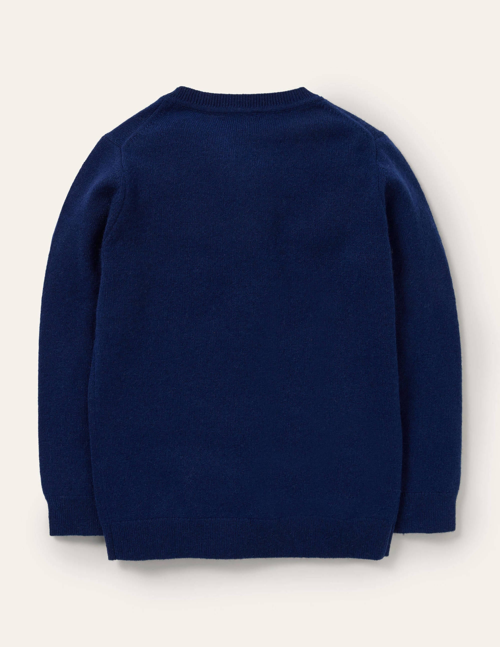 Kaschmirpullover mit Rundhalsausschnitt-Schuluniform-Navy, Fuchs - Image 2
