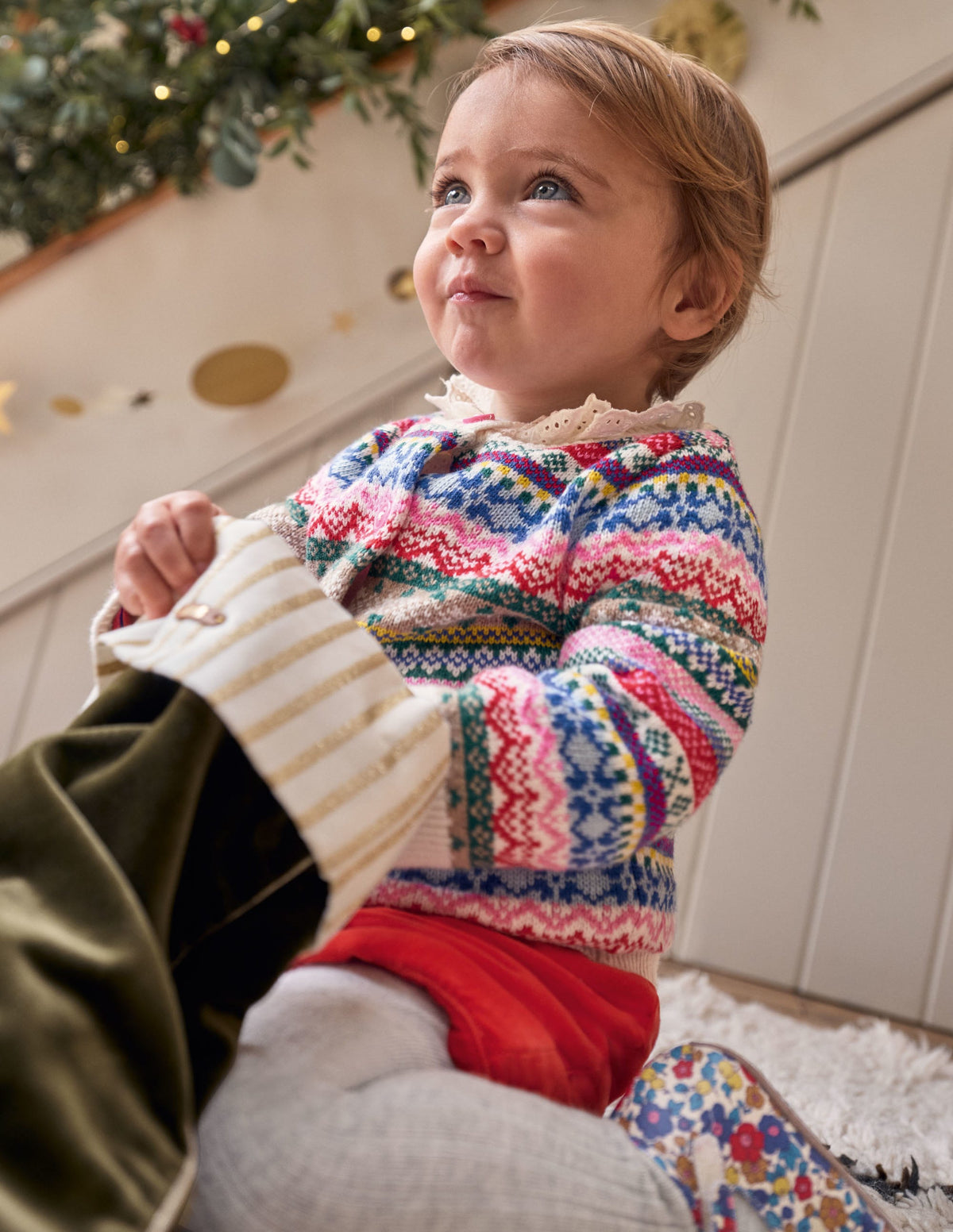 Gilet à motif jacquard intégral-Multi-4
