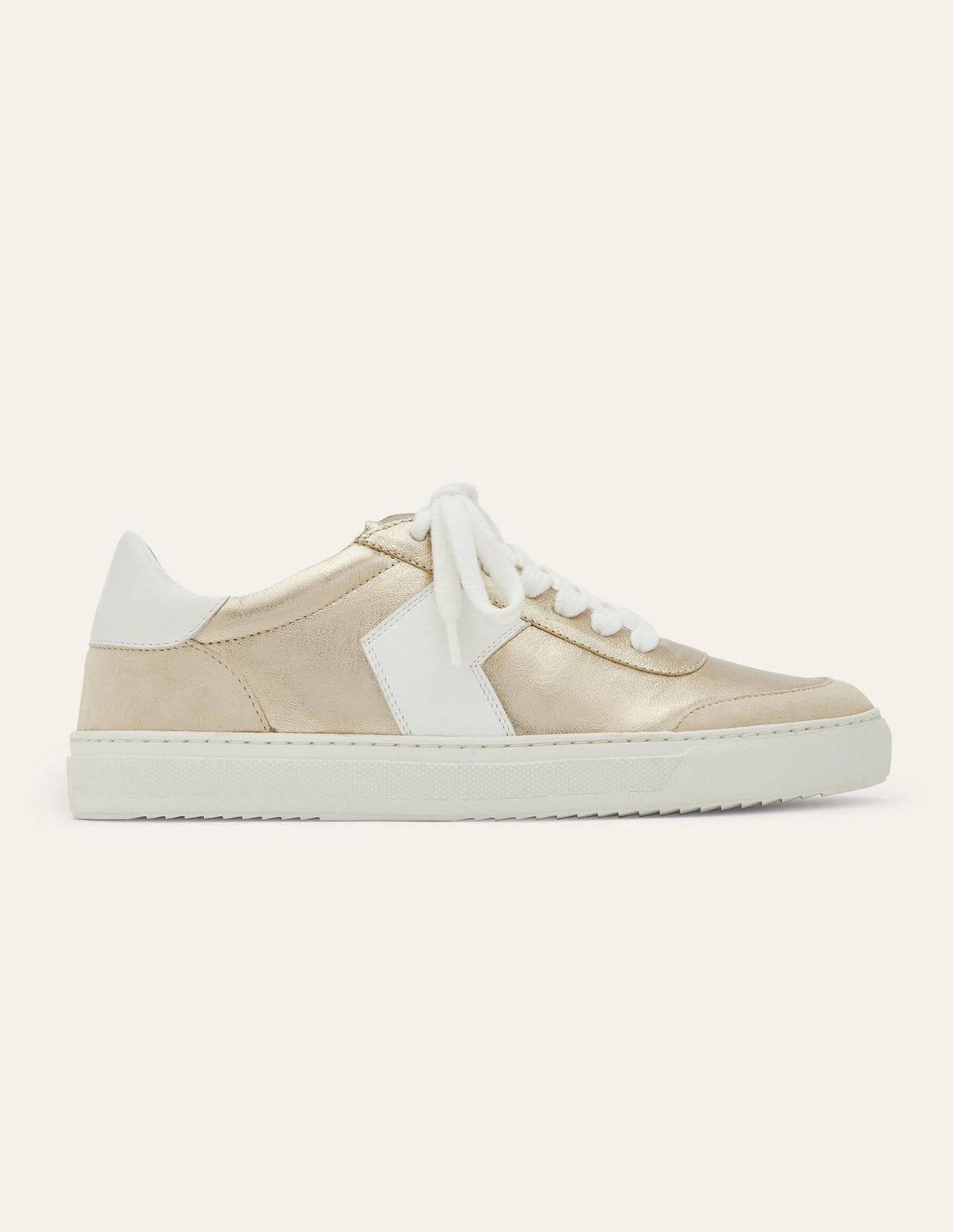 Helen Turnschuhe mit Zickzackmuster-Metallic-Gold-2