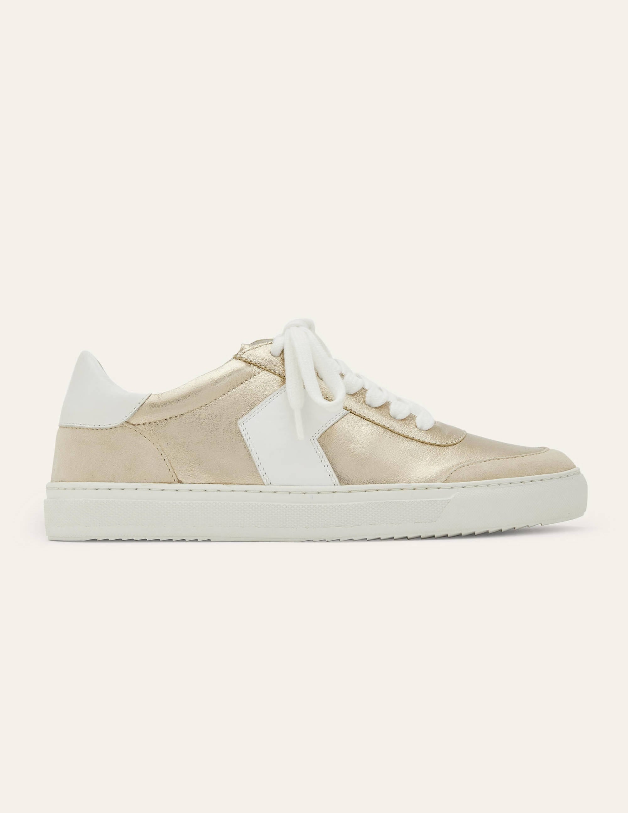 Helen Turnschuhe mit Zickzackmuster-Metallic-Gold - Image 2