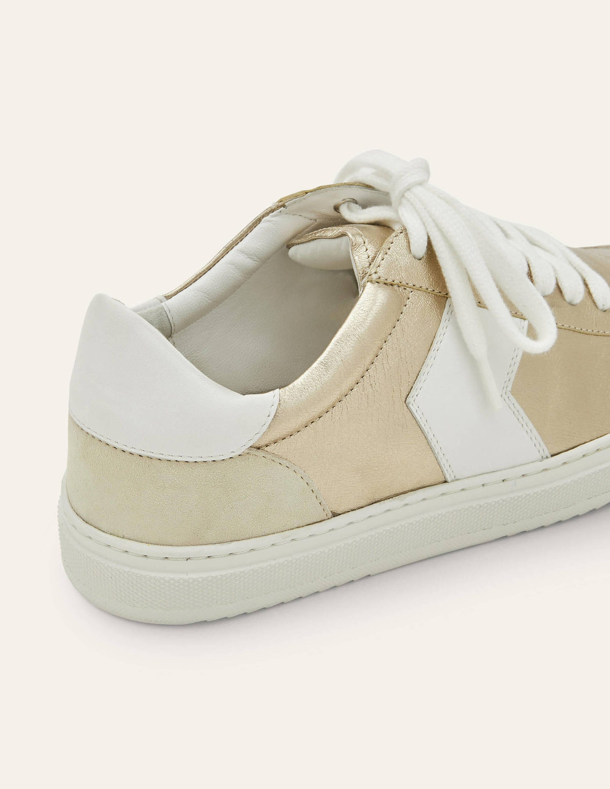 Helen Turnschuhe mit Zickzackmuster-Metallic-Gold - Image 3