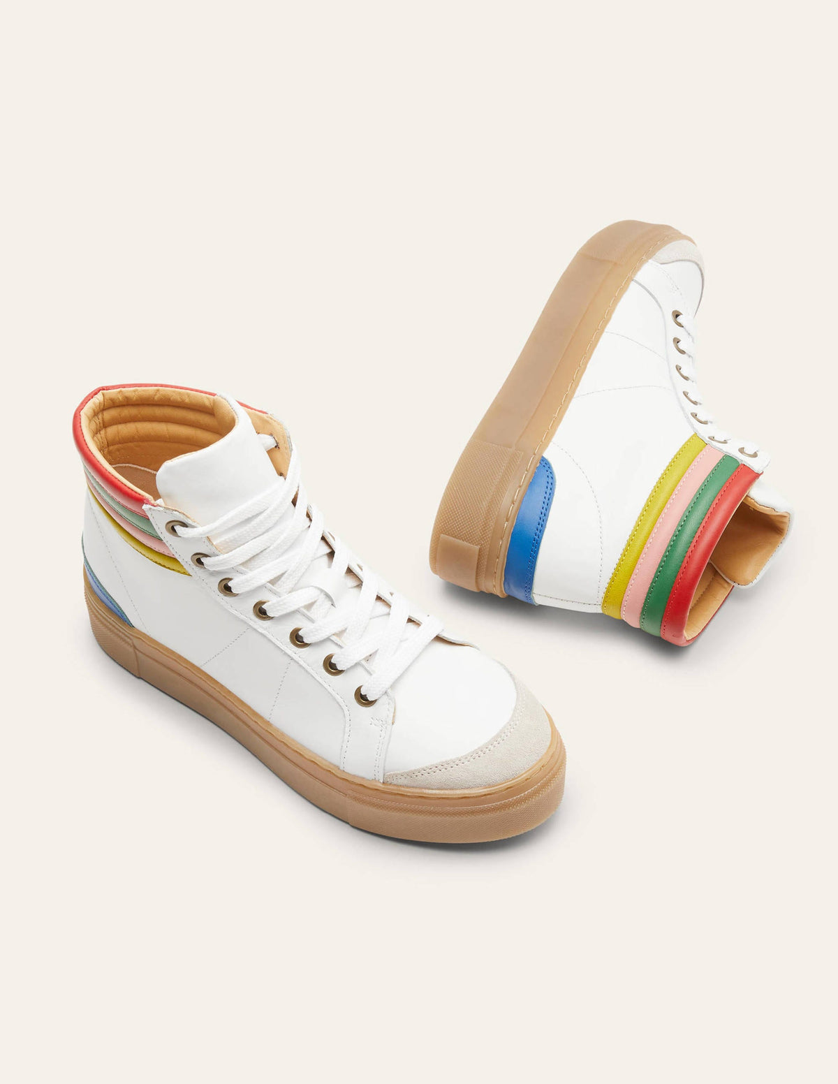 Amber Knöchelhohe Turnschuhe-Weiß/Bunt-1