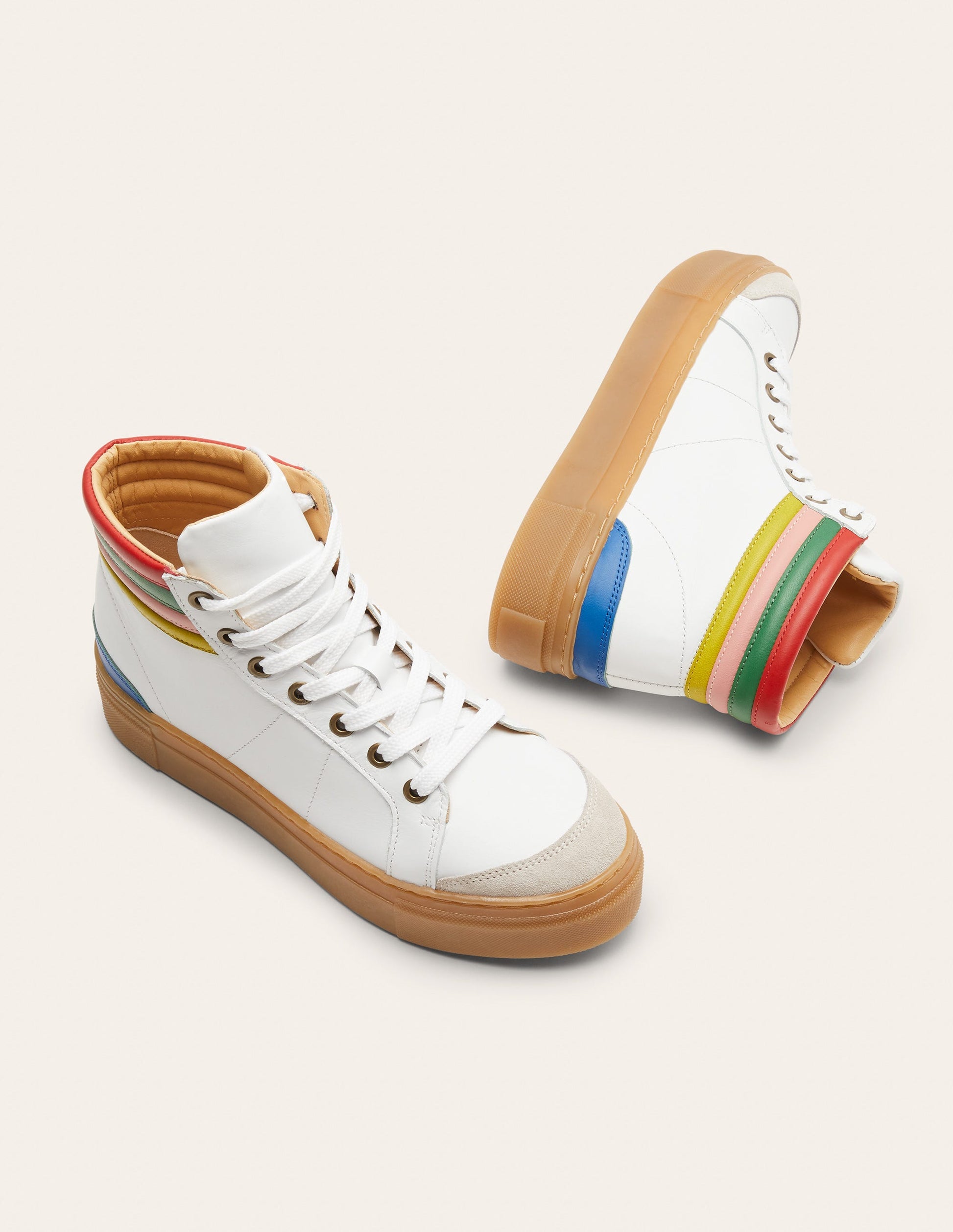 Amber Knöchelhohe Turnschuhe-Weiß/Bunt-2