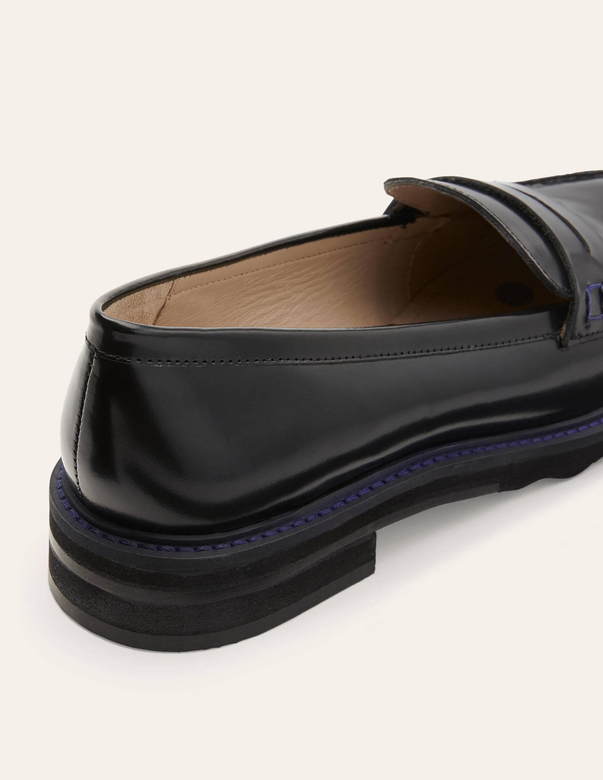 Pennyloafer mit breiter Sohle-Schwarz/Navy - Image 4