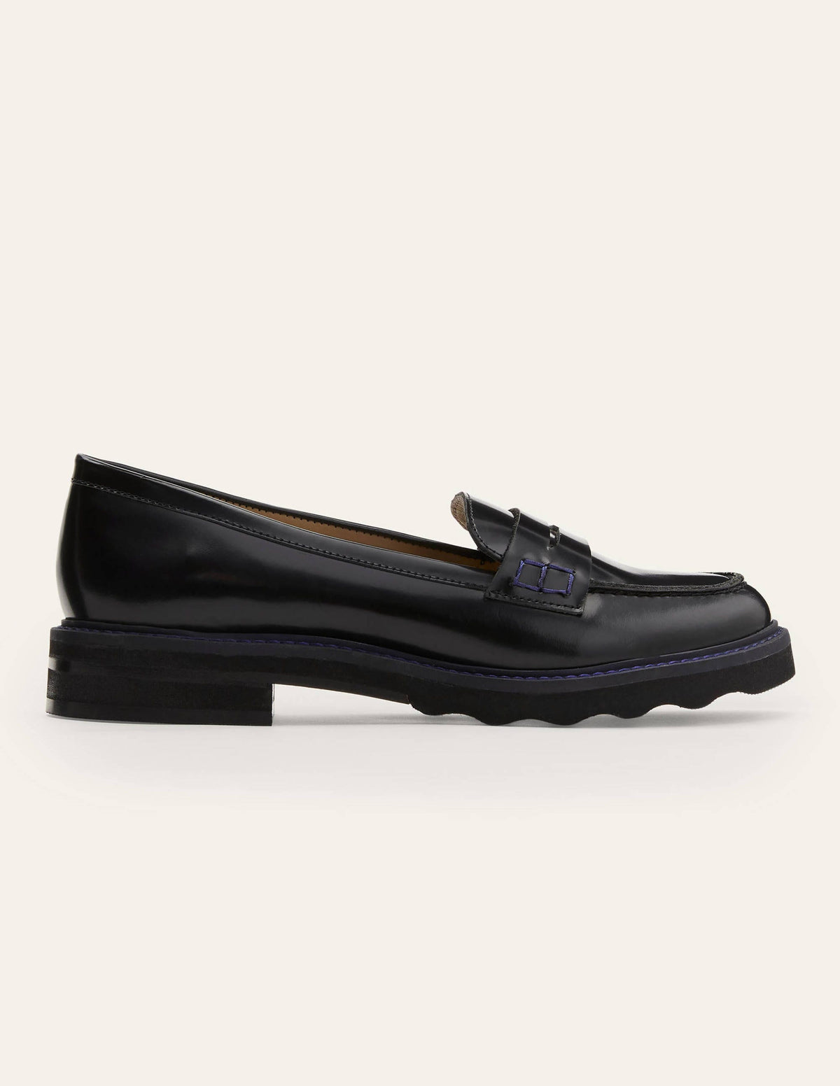 Pennyloafer mit breiter Sohle-Schwarz/Navy - Image 5