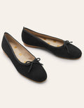 High Cut Ballerinas-Black Suede