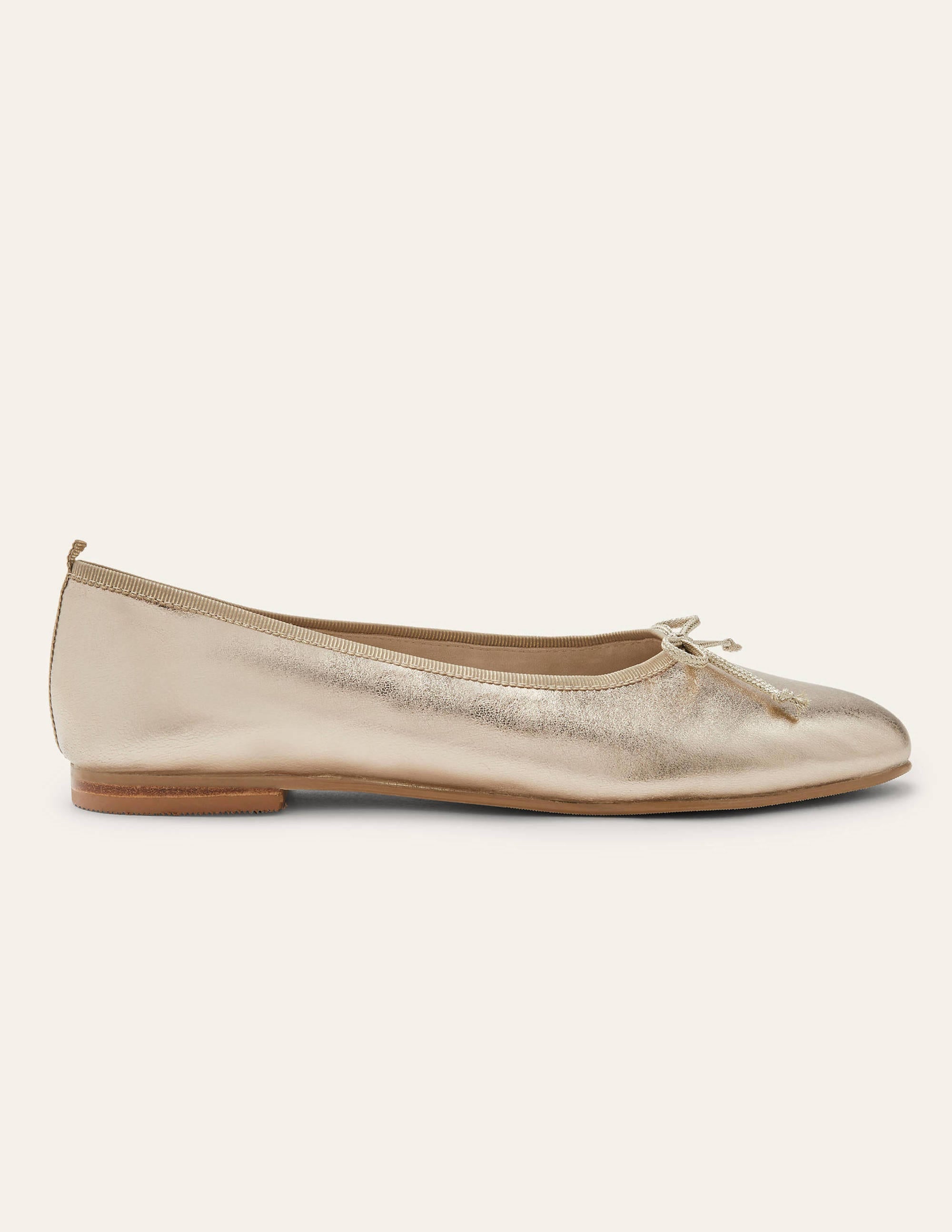 Hochgeschnittene Ballerinas-Gold-Metallic - Image 2