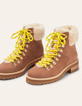 Lace-up Hiking Boots-Tan