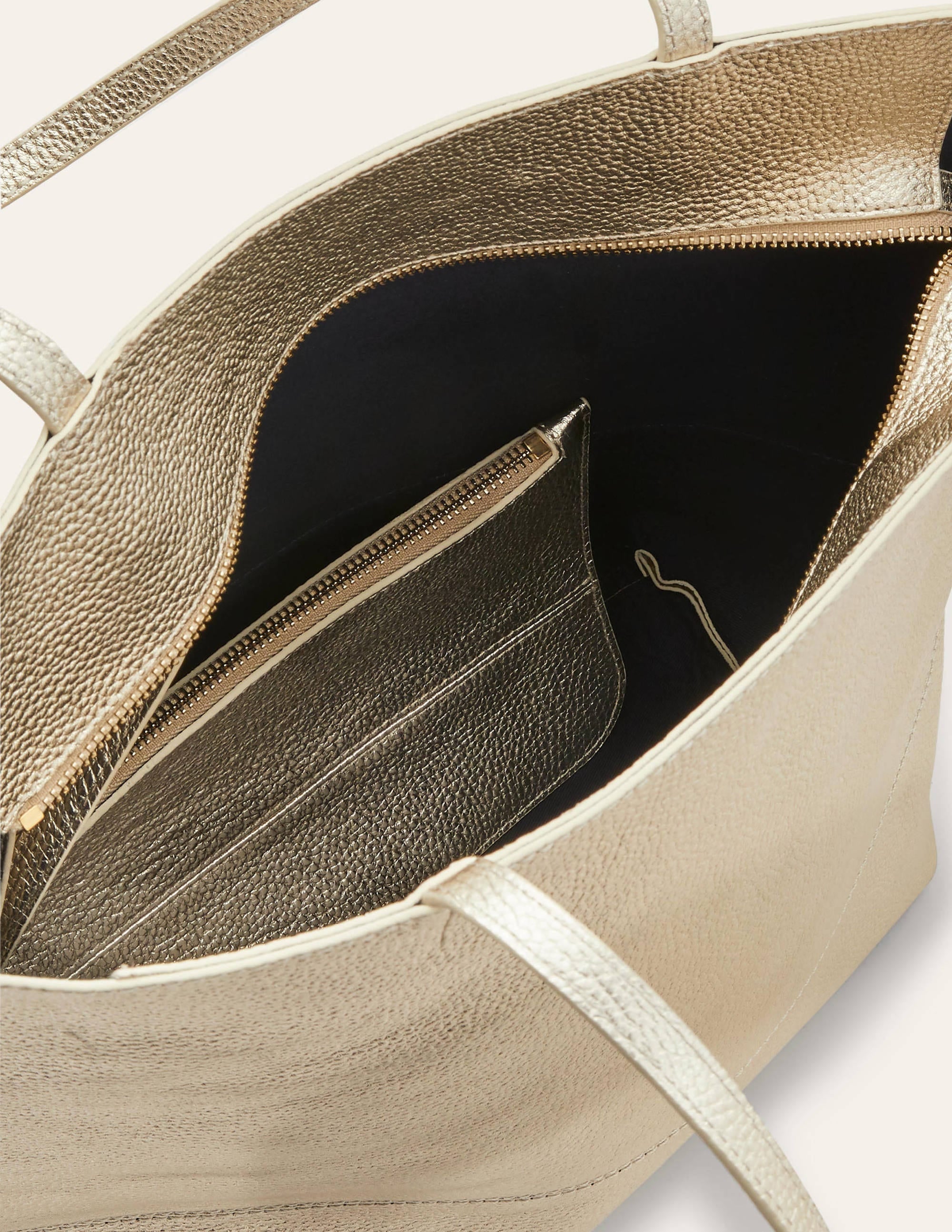Leder-Shopper-Blassgold - Image 2