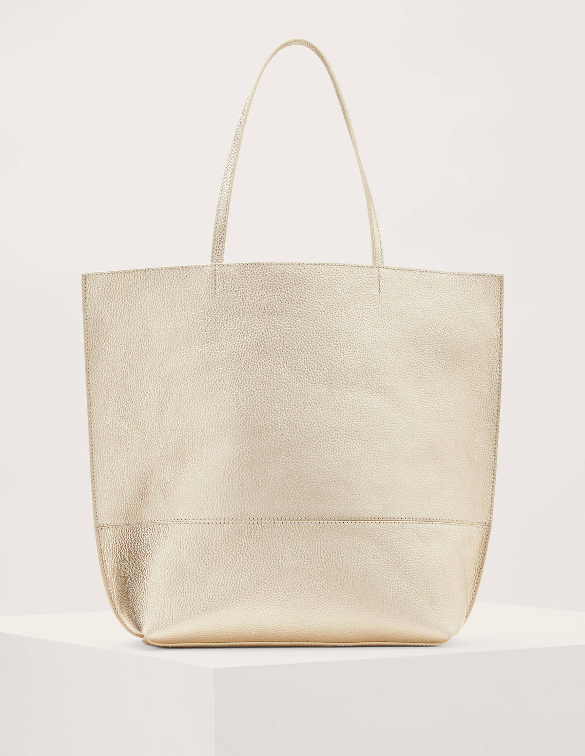 Leder-Shopper-Blassgold - Image 1