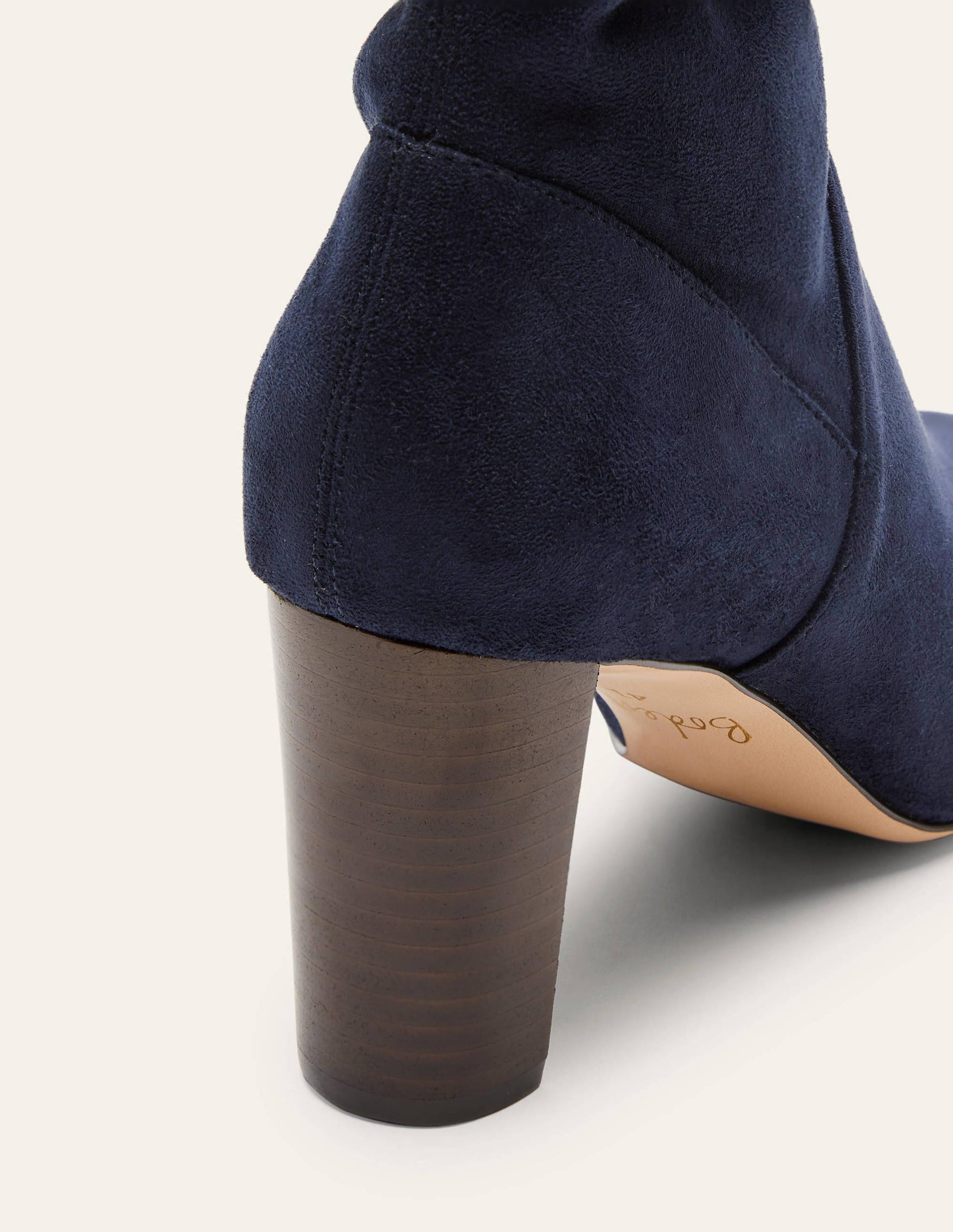 Stretchstiefel mit spitzer Zehenpartie-Marineblau-3