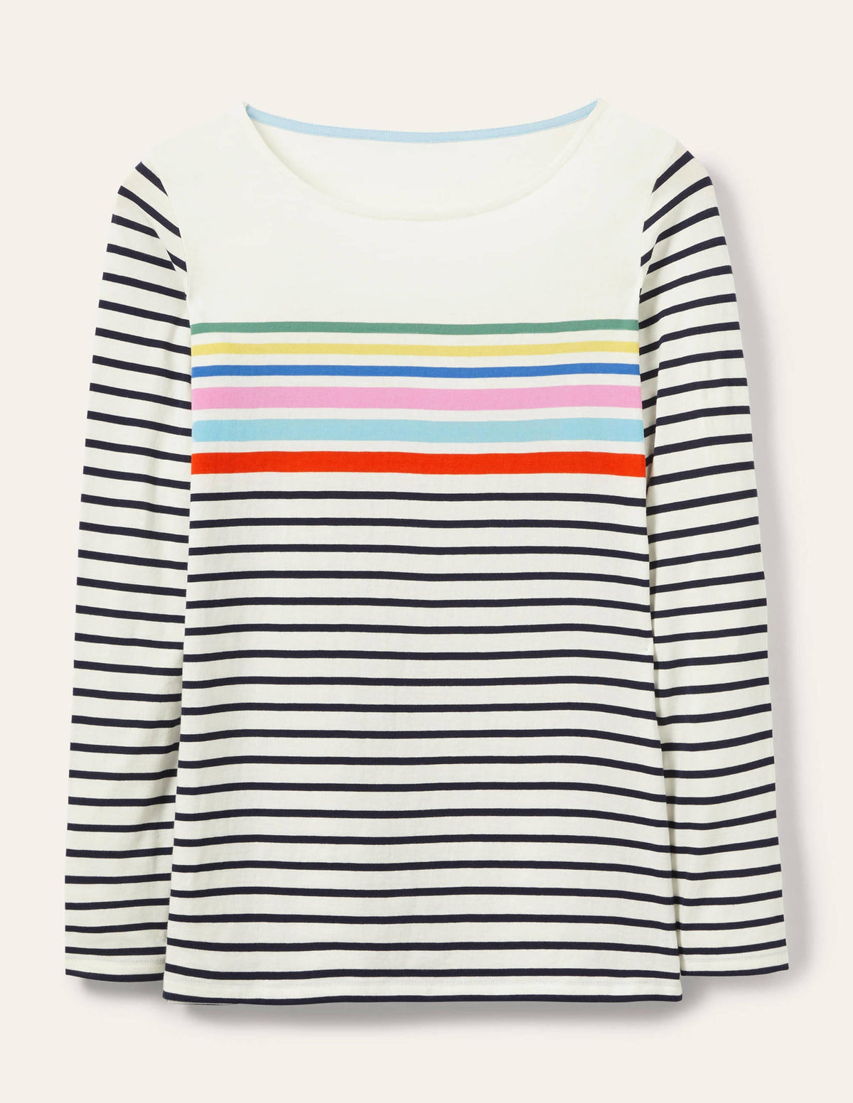 Langärmliges Bretonshirt-Regenbogen auf der Brust - Image 5