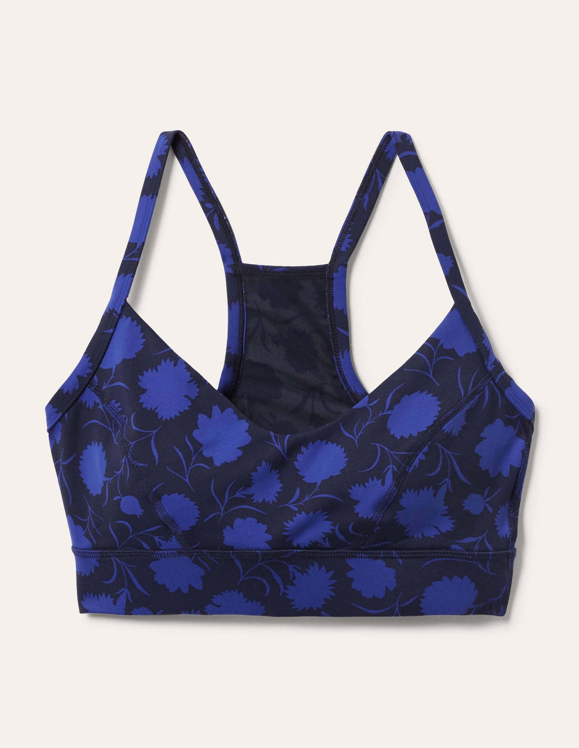 Jessica Active Bra-Navy Persian Blue, Leafy Bud - Image 5