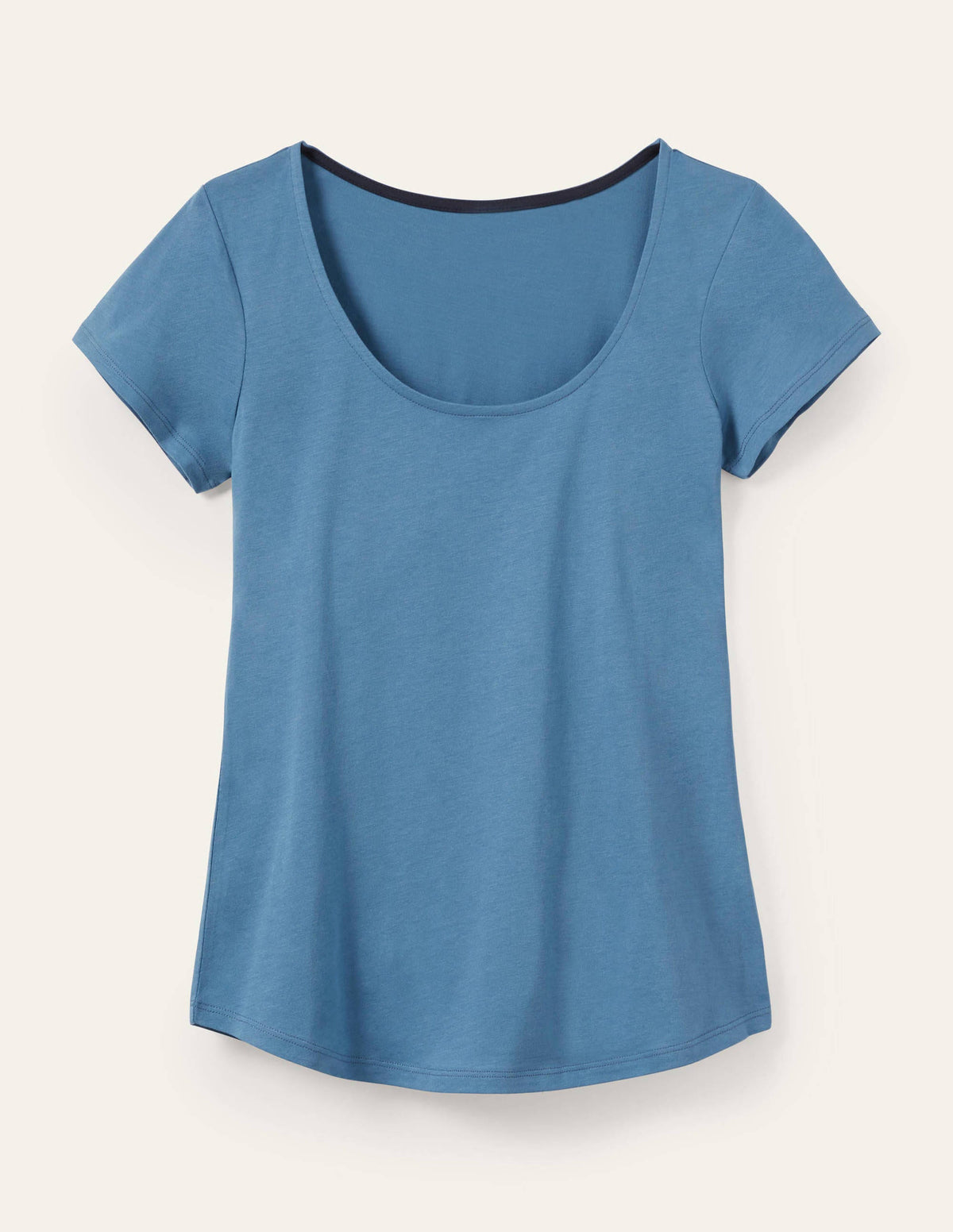Superweiches T-shirt mit Rundhalsausschnitt-Azurblau - Image 5