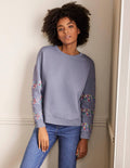 Jasmine Sweatshirt-Flussblau