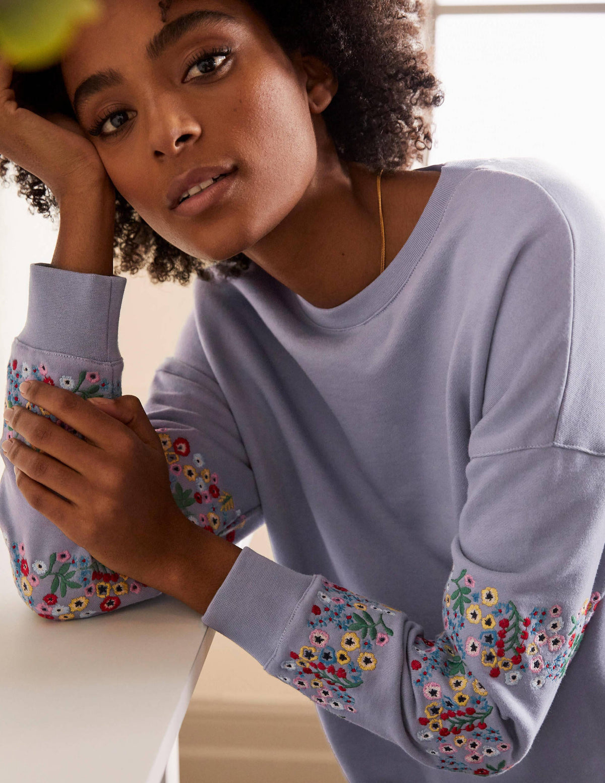 Jasmine Sweatshirt-Flussblau-2