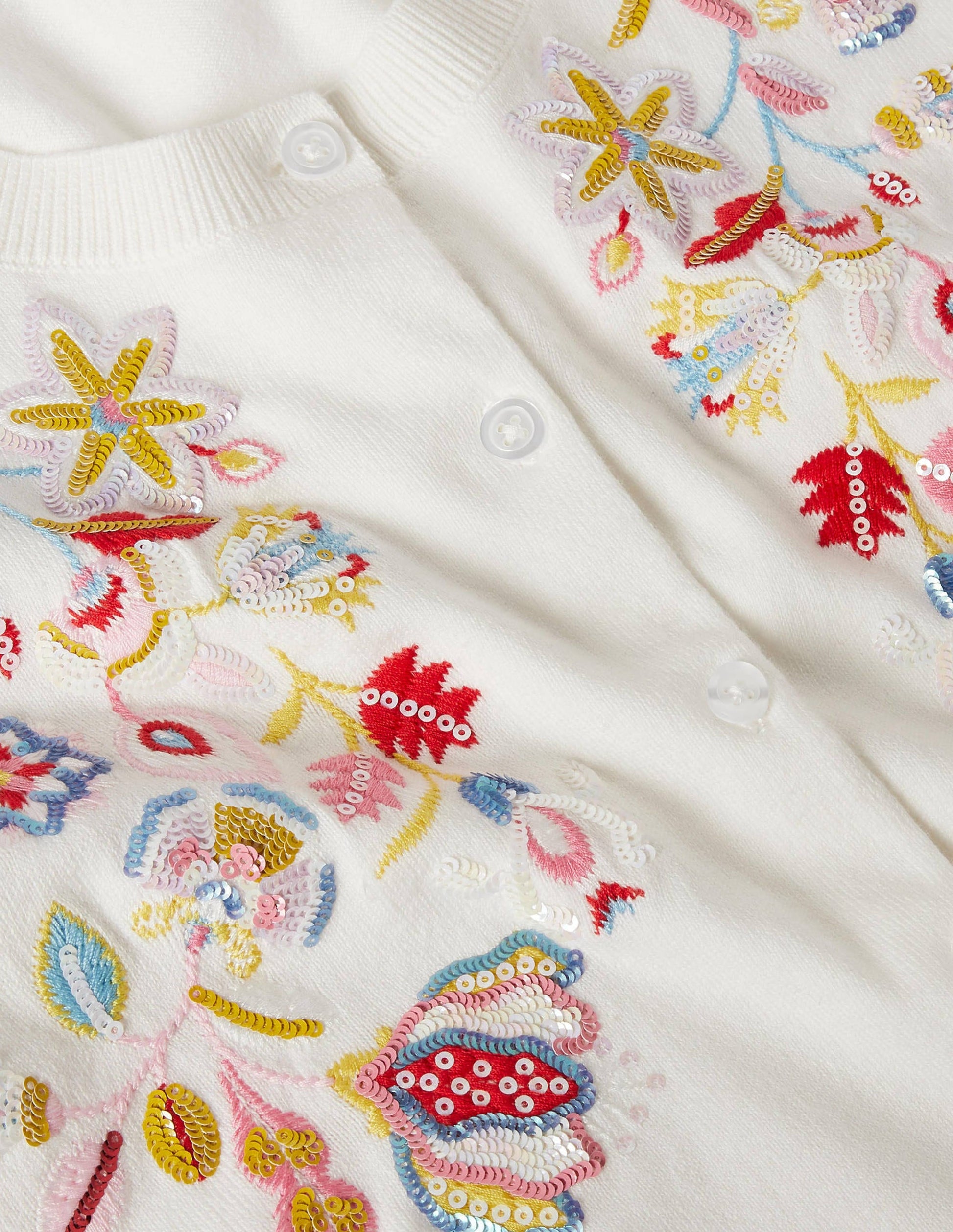 Somerset Bestickter Cardigan-Naturweiß-6