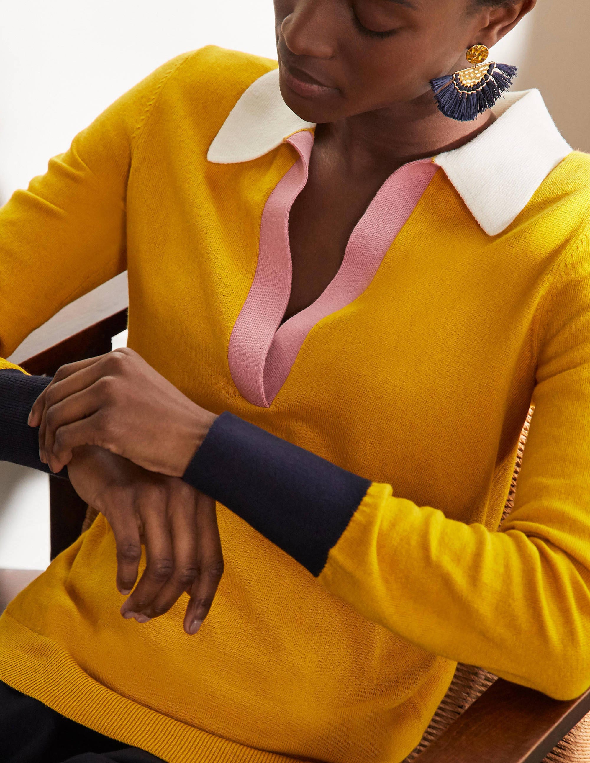 Collar Jumper-Tuscan Sun - Image 2