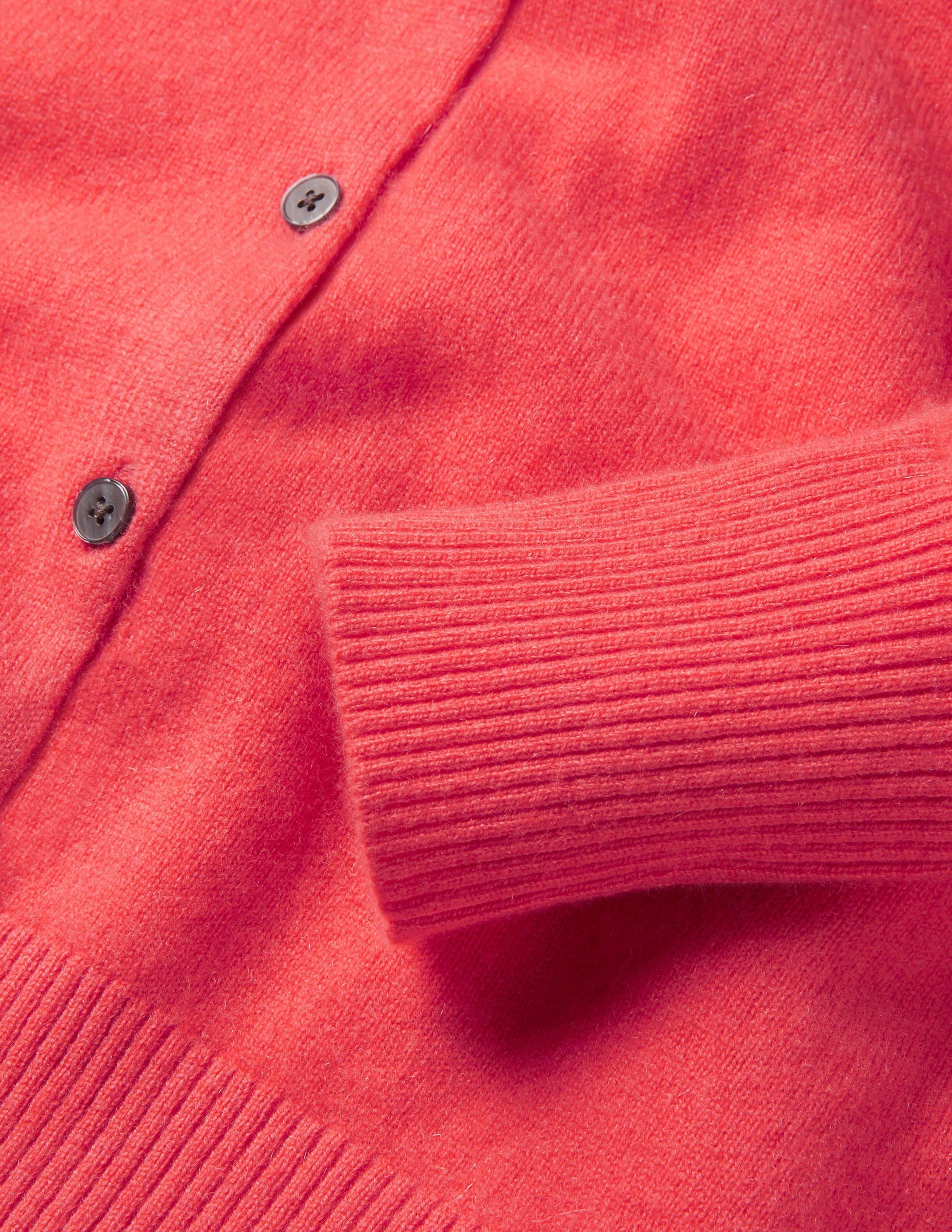 Bequemer Kaschmircardigan-Korallenrot-6