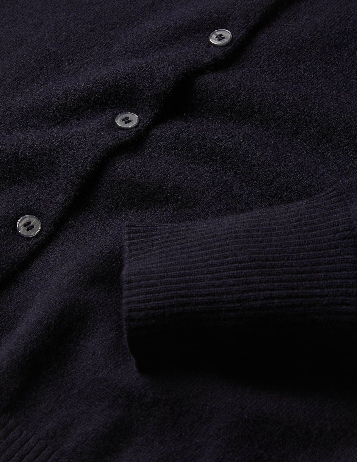 Kurz geschnittener Kaschmircardigan-Marineblau - Image 6