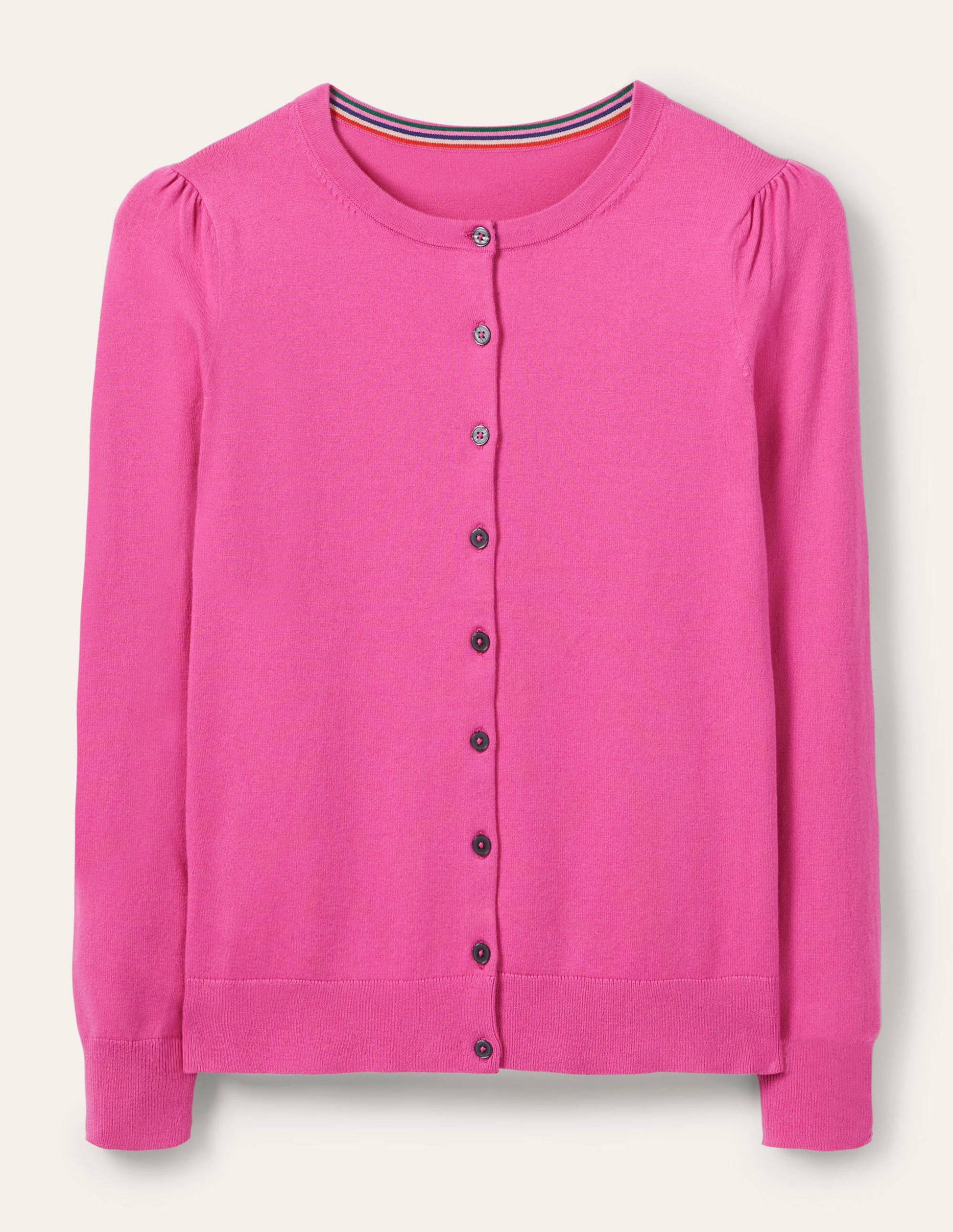 Cardigan en coton-Rose bonbon-5