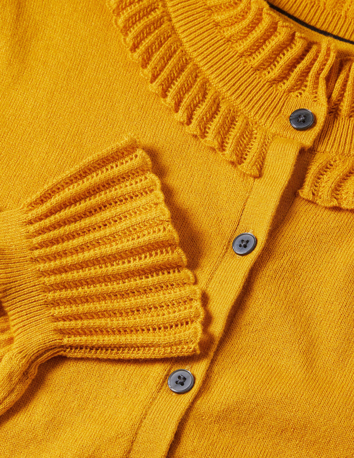 Frederica Pointelle-Cardigan-Sonnengelb - Image 6