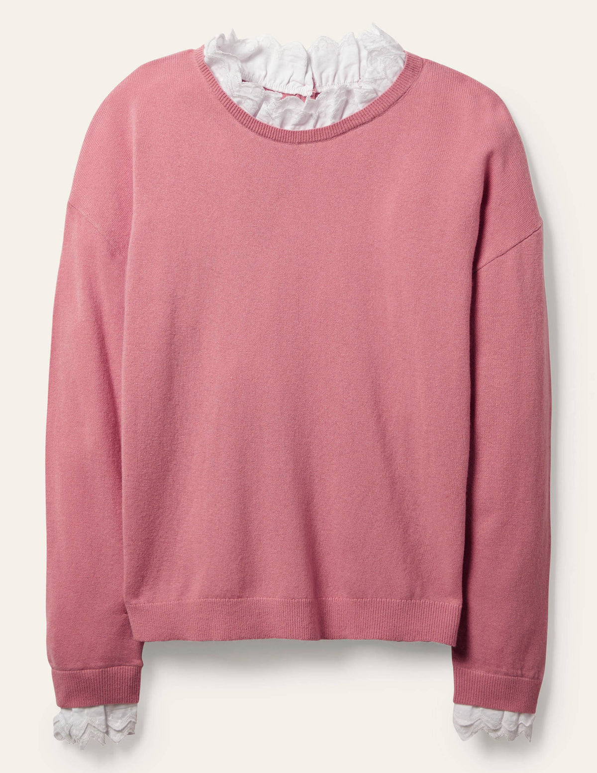 Lydia Webpullover mit Rüschen-Kirschblütenrosa-6