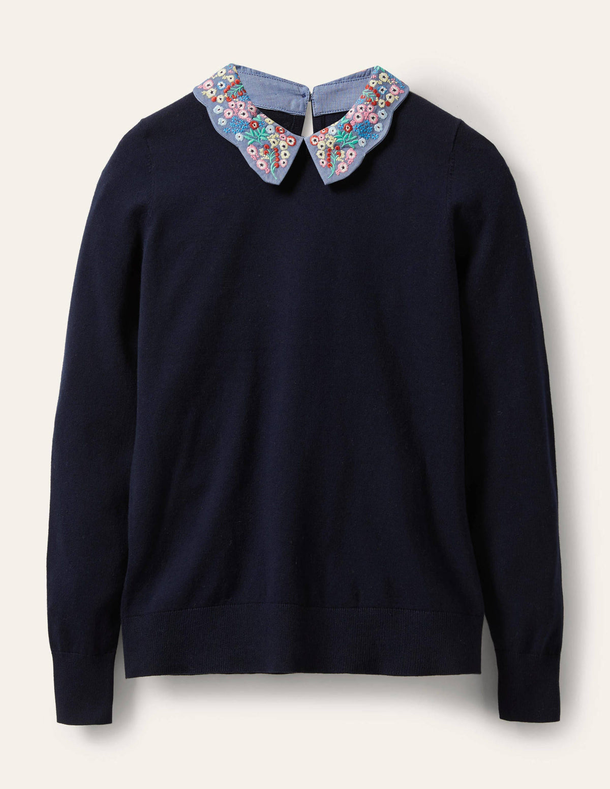 Pull Colette avec col-Bleu marine-5