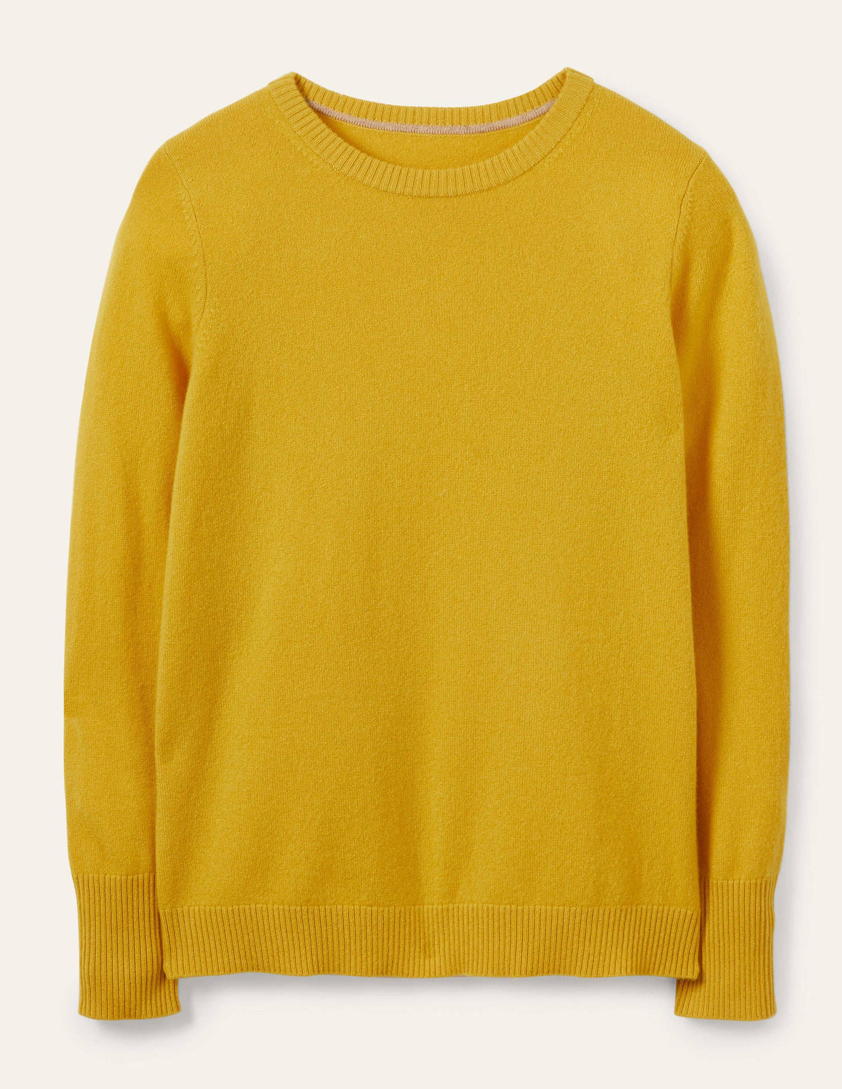 Kaschmirpullover mit Rundhalsausschnitt-Zitronengelb - Image 5