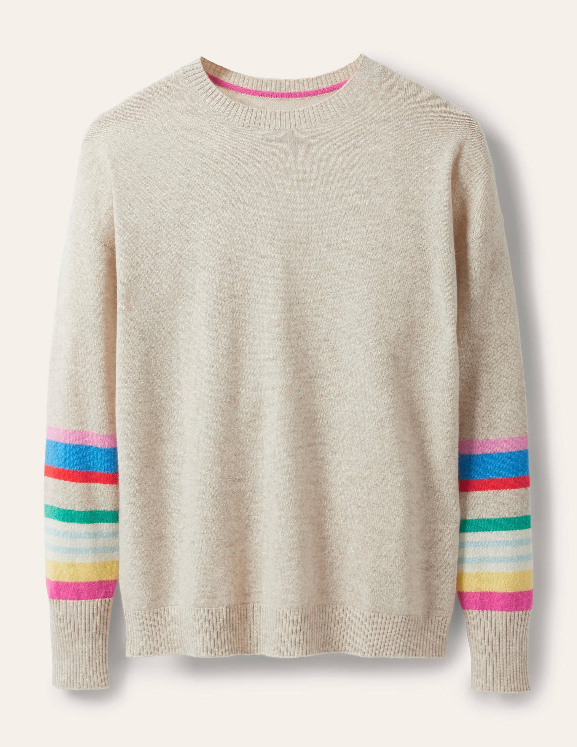 Margot Kaschmirpullover-Hellbeige Melange-6