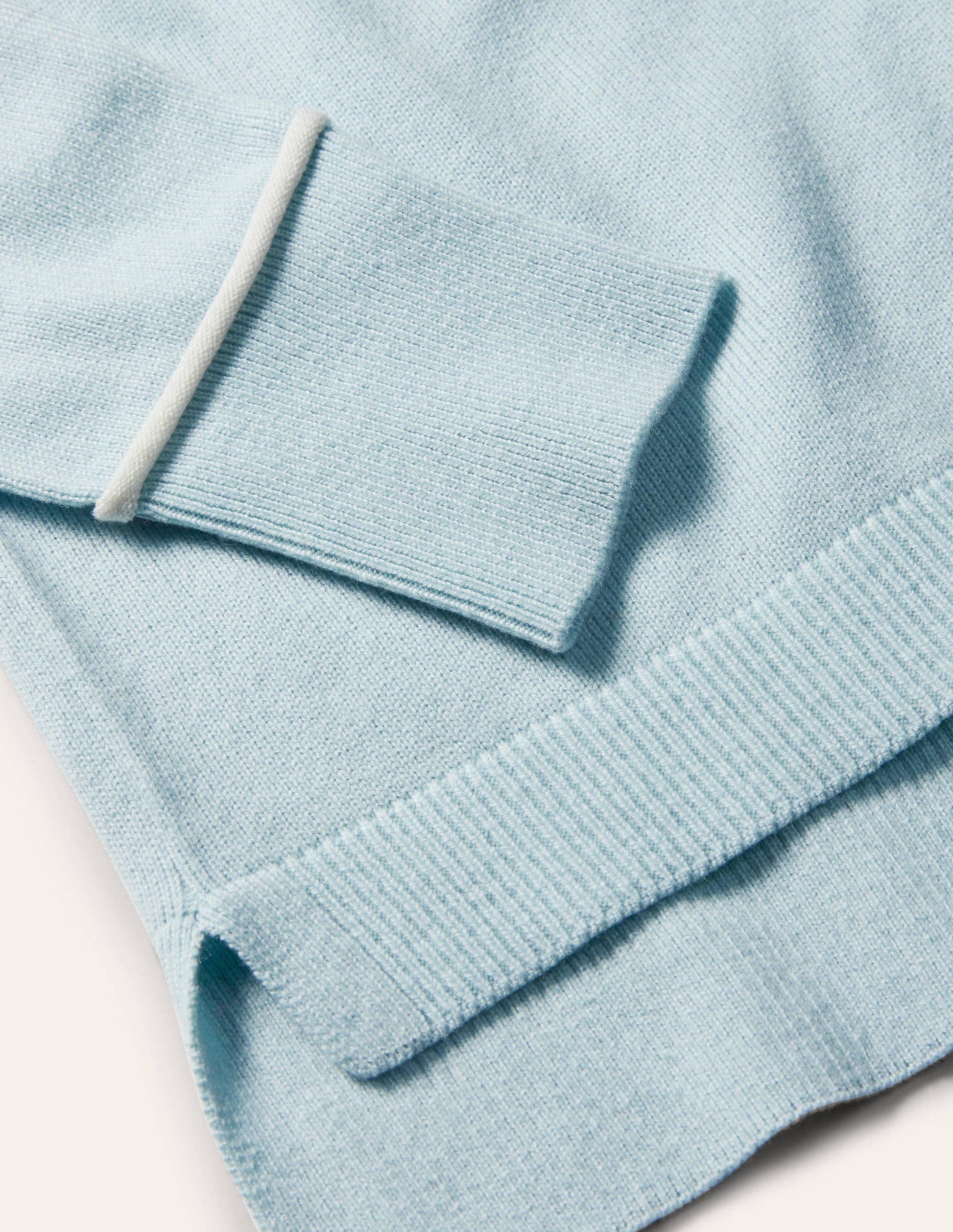 Lässiger Cardigan mit V-Ausschnitt-Surfblau-6