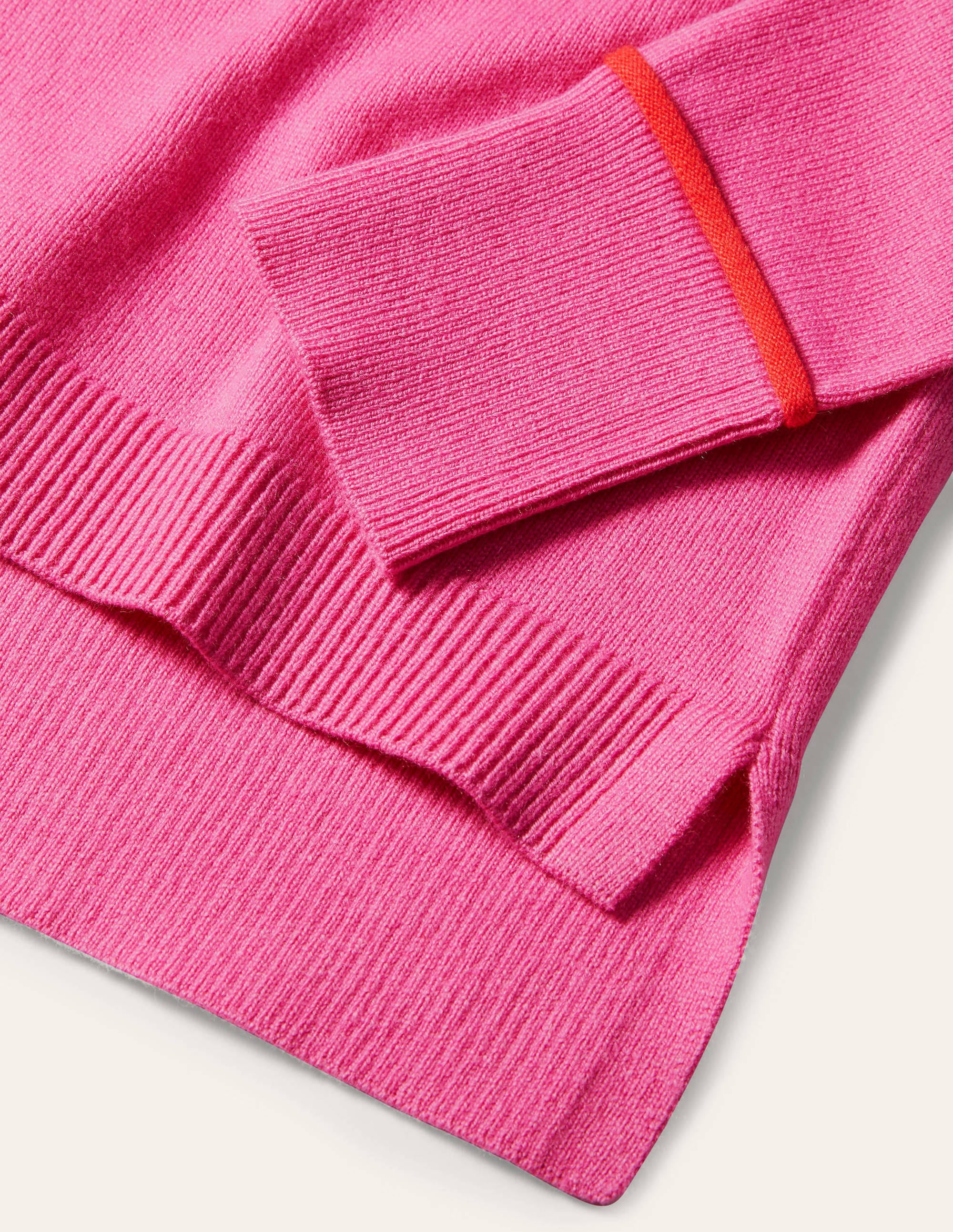 Lässiger Cardigan mit V-Ausschnitt-Zuckerstangenrosa - Image 6