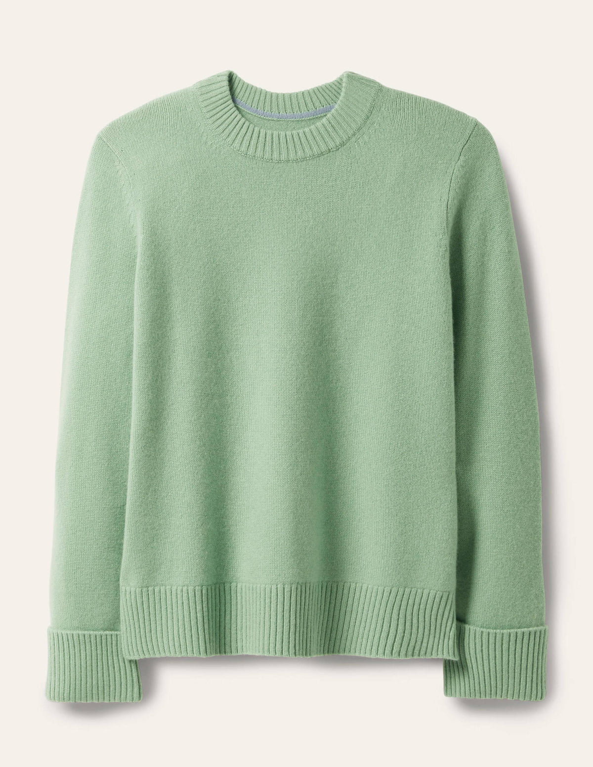 Cashmere Cuff Detail Jumper-Peridot Green-5