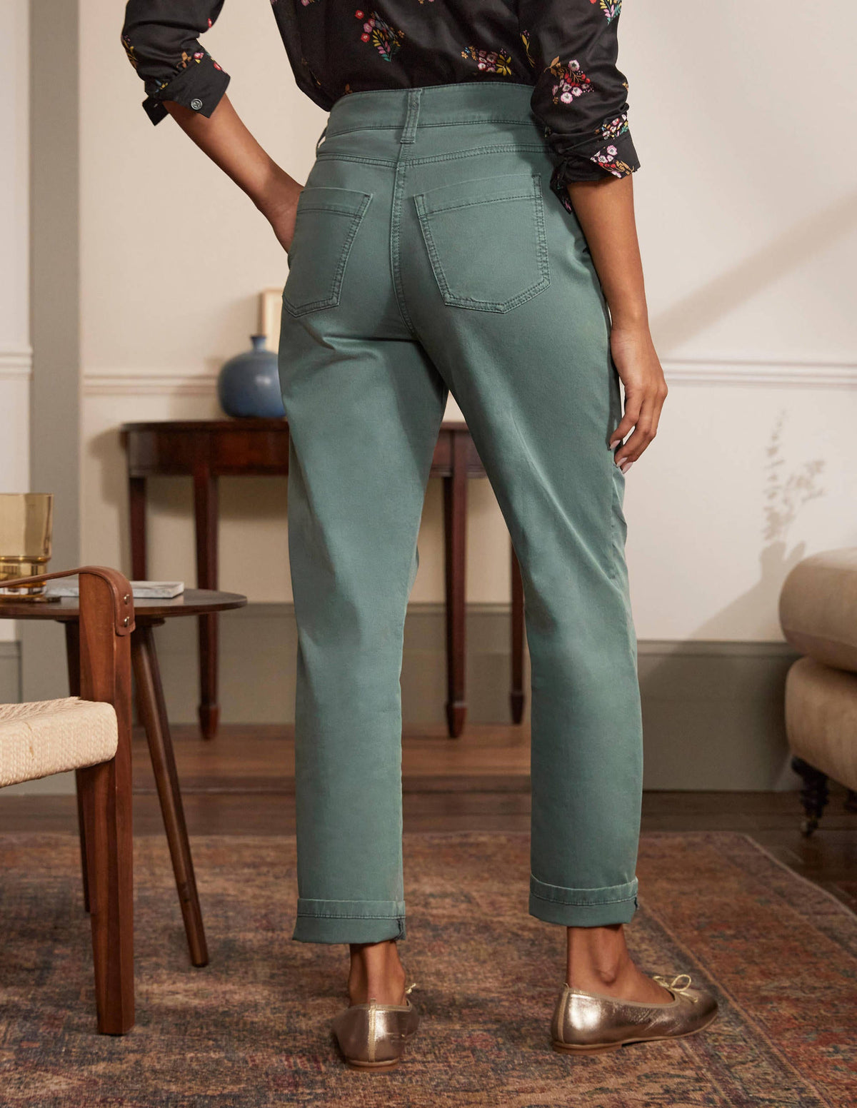 Relaxed Chino Trousers-Heath-2