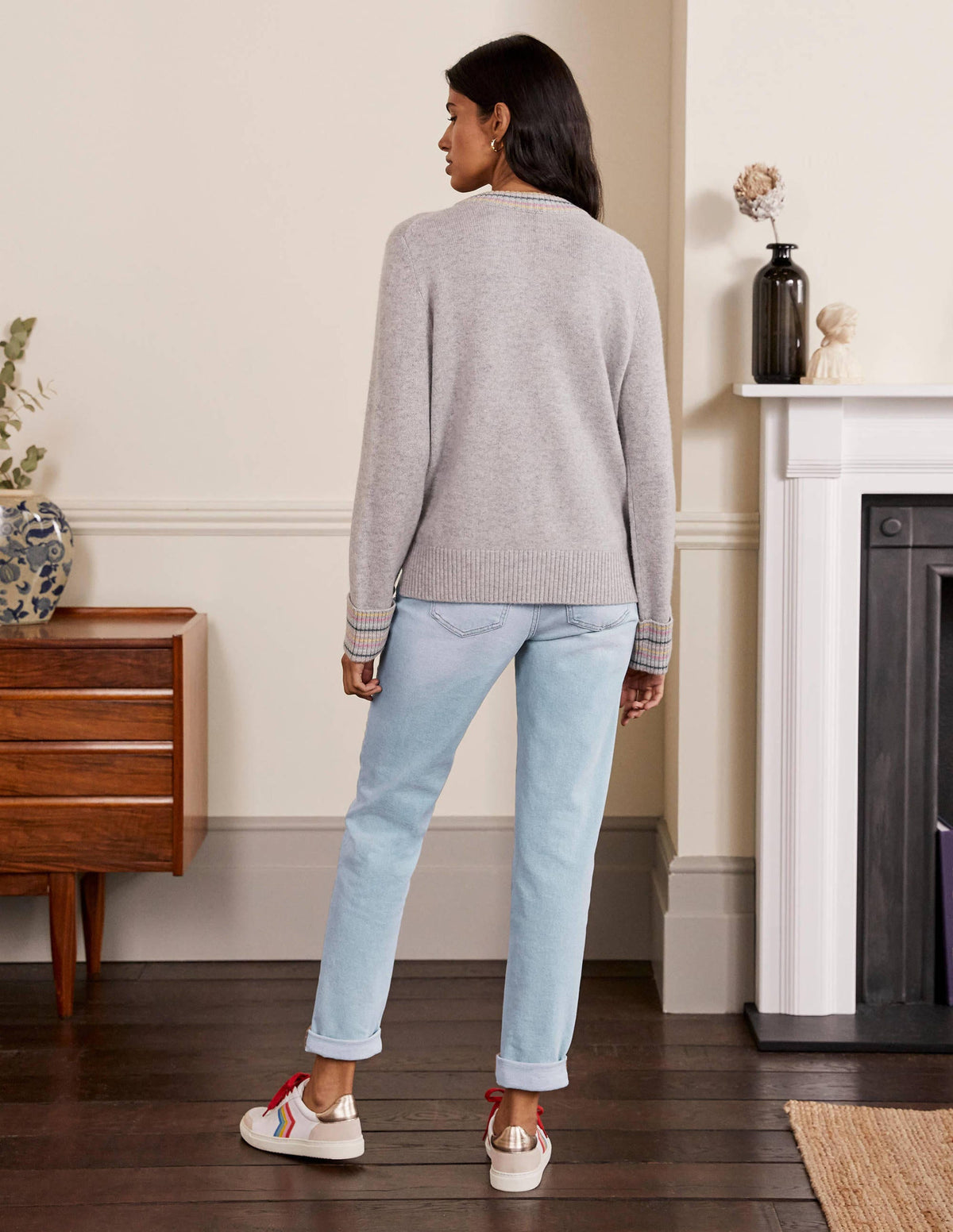 Girlfriend-Jeans-Blau, Helle Waschung - Image 2