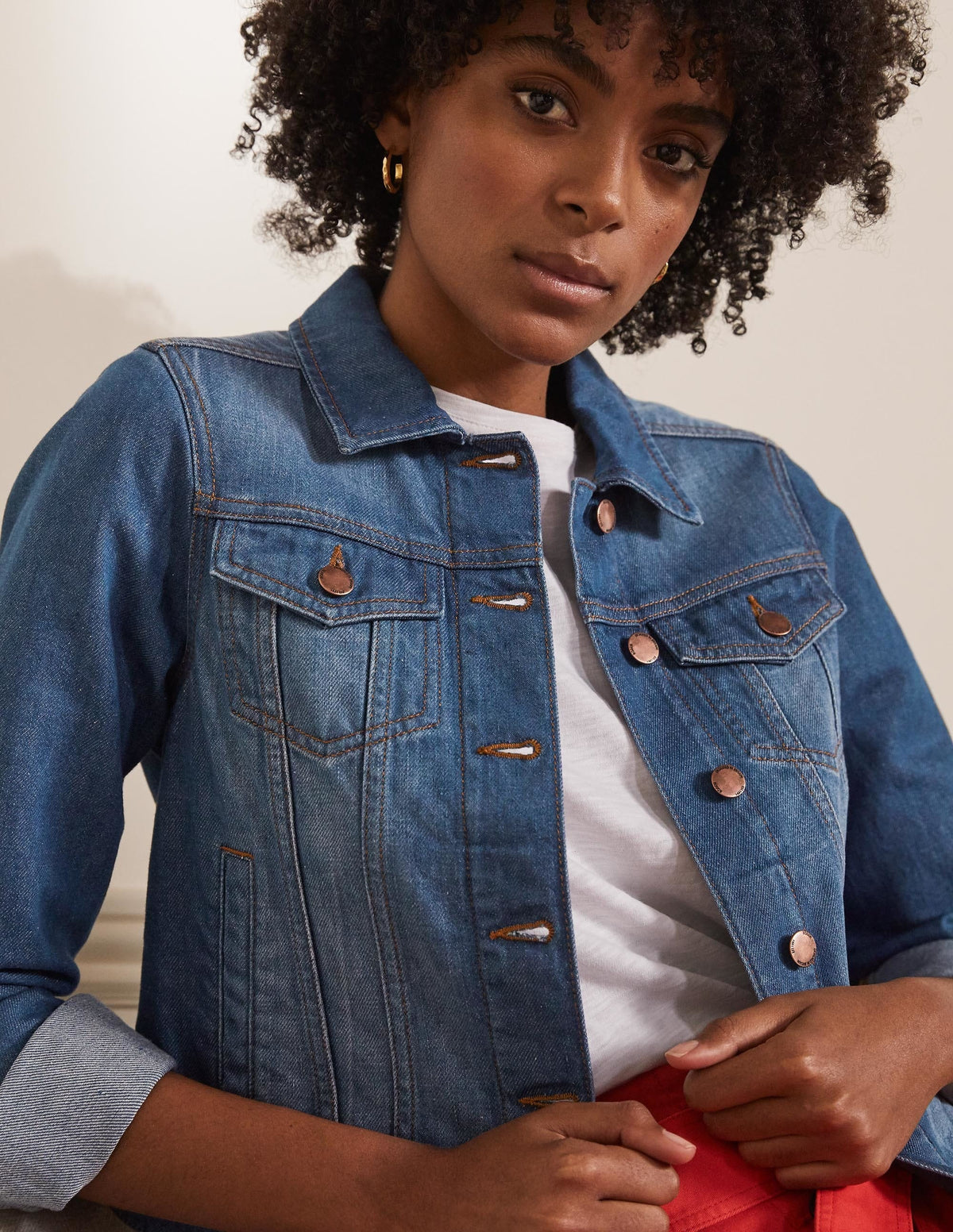 Authentische Denim-Jacke-Mittleres Vintageblau - Image 2