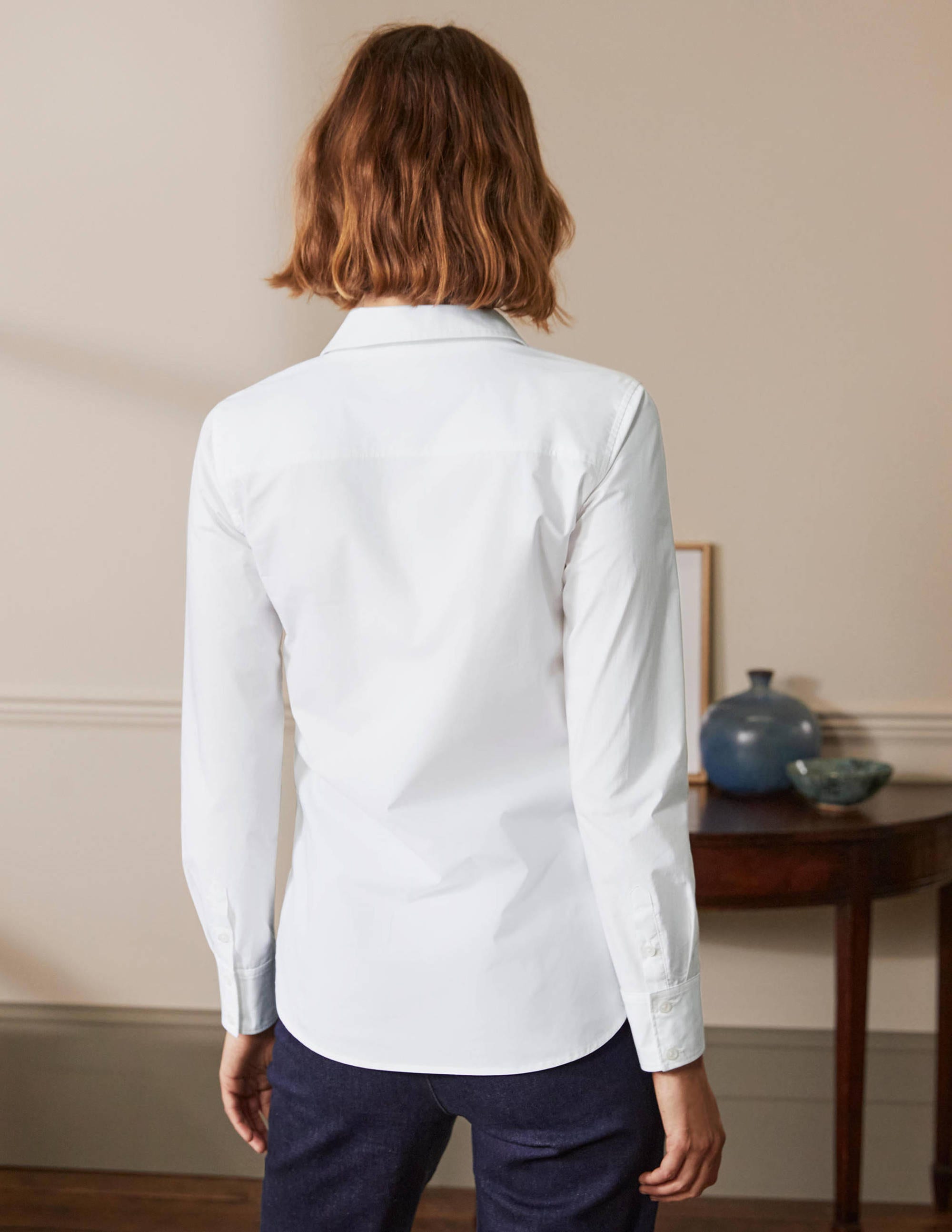 La chemise en coton-Blanc - Image 2