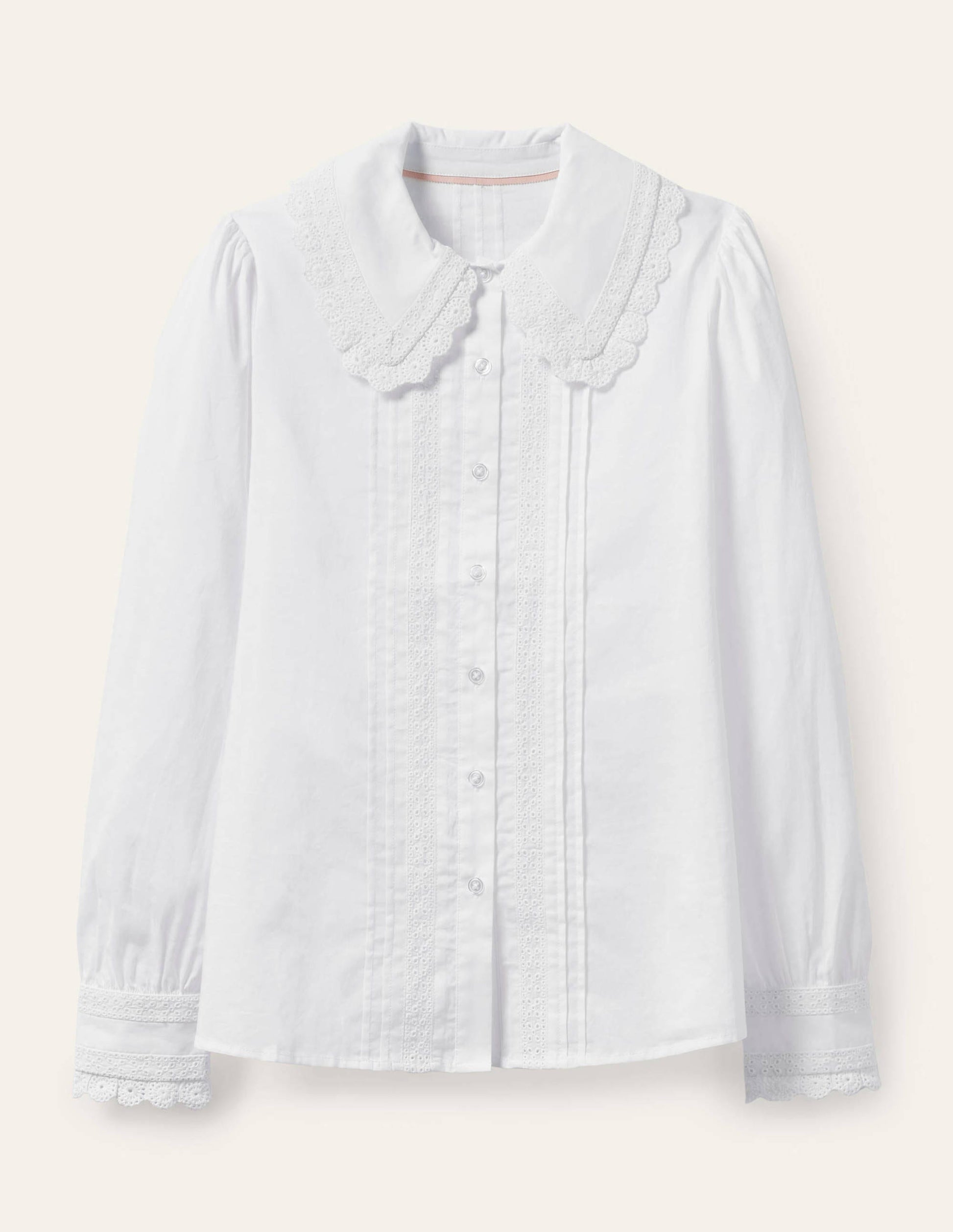 Chemise Clare à broderie anglaise-Blanc-7