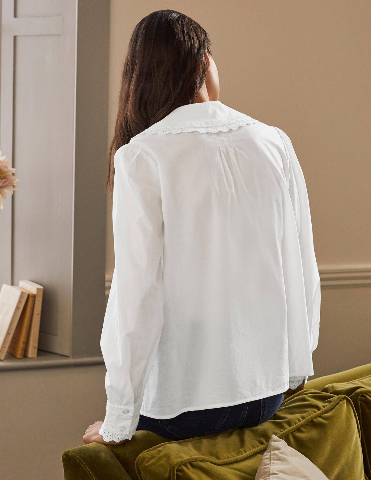 Chemise Clare à broderie anglaise-Blanc - Image 3