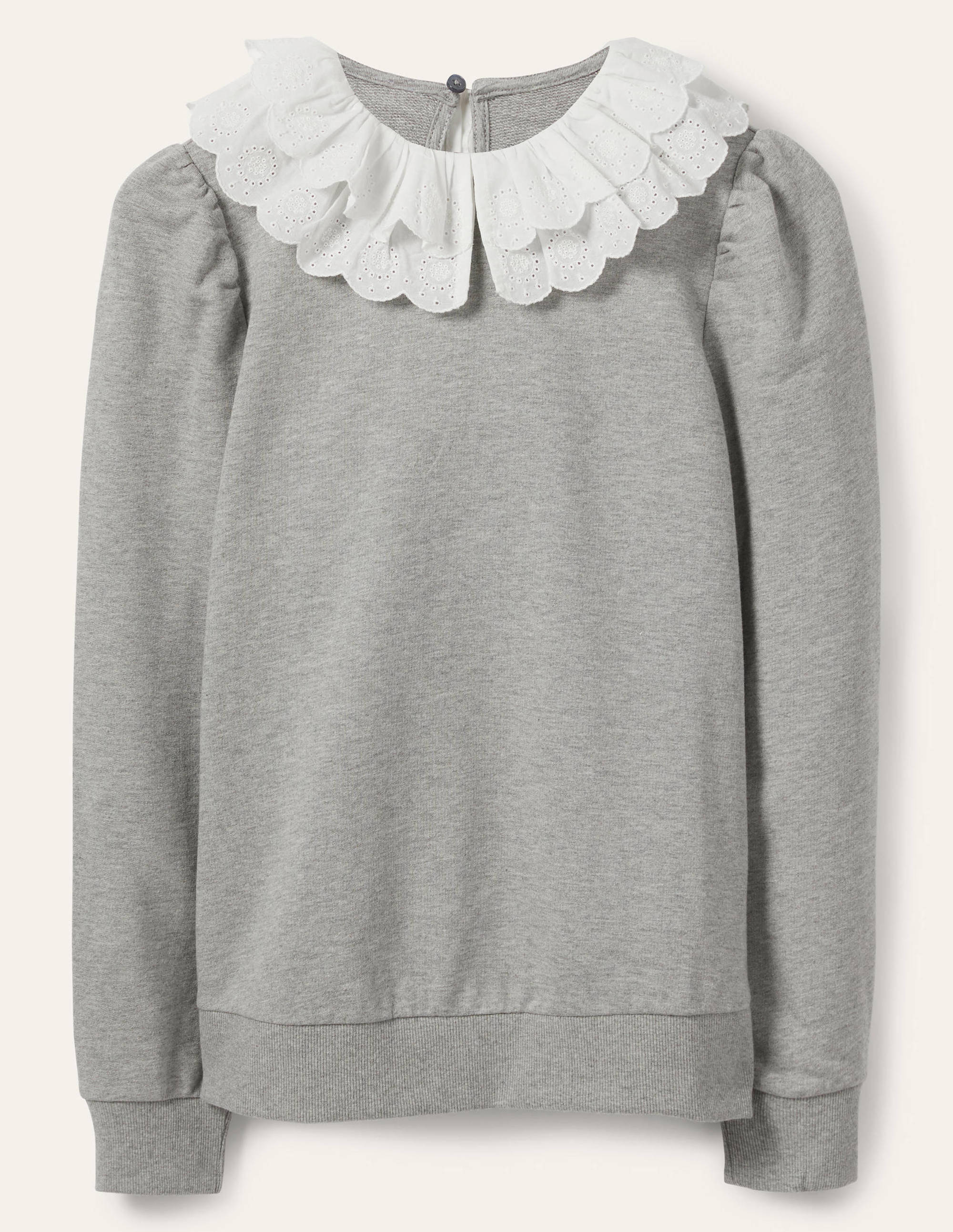 Hattie Collar Sweatshirt-Grey Marl - Image 5