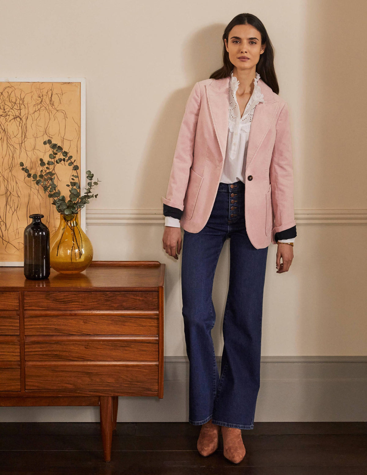 Blazer Victoria en velours côtelé-Milkshake - Image 3