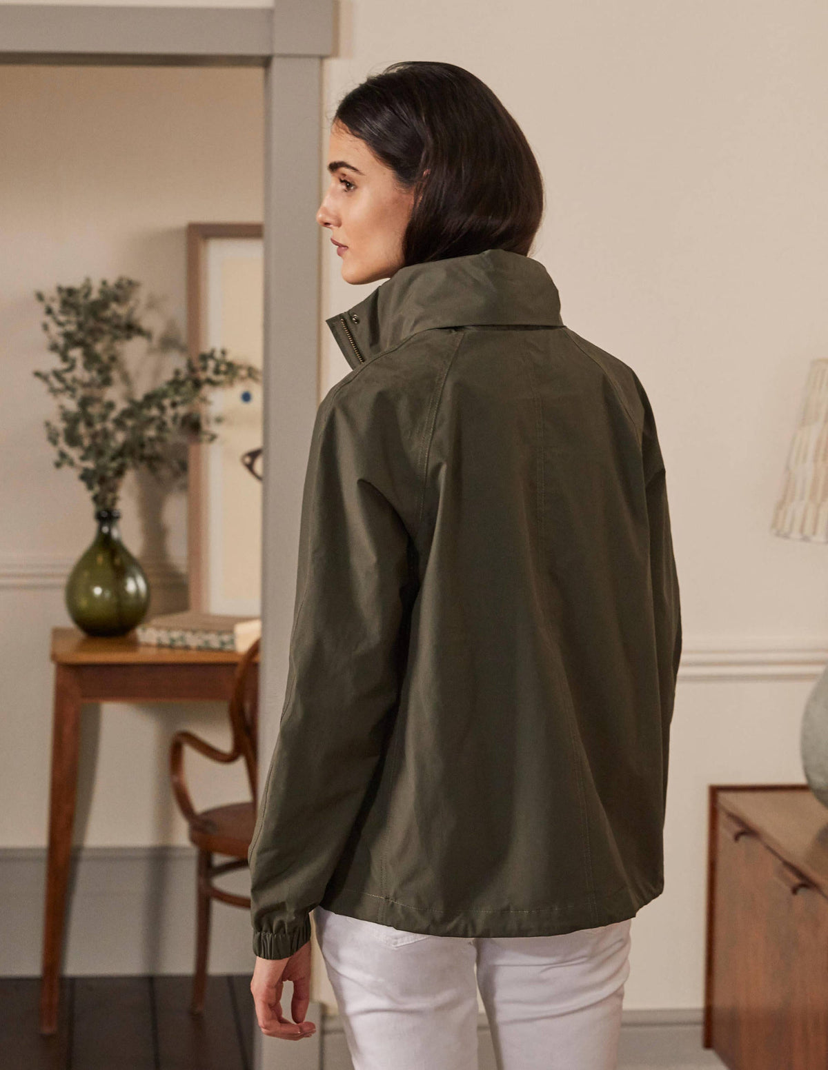 Wasserdichte Kapuzenjacke-Khaki-2