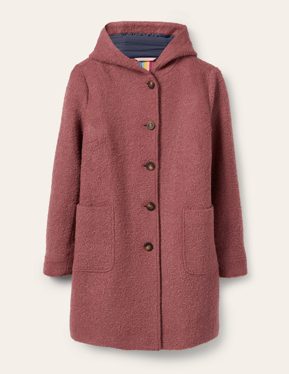 Cambridge Textured Coat-Dusty Rose - Image 6