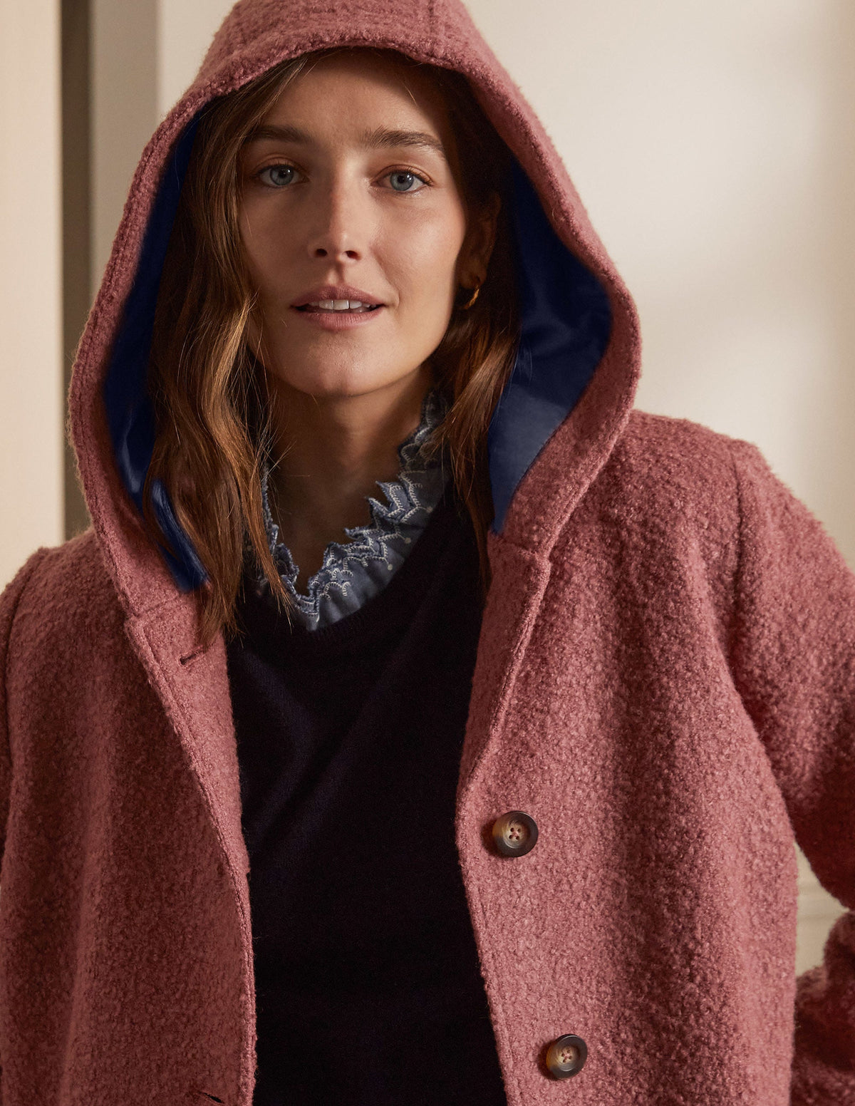 Cambridge Textured Coat-Dusty Rose-1