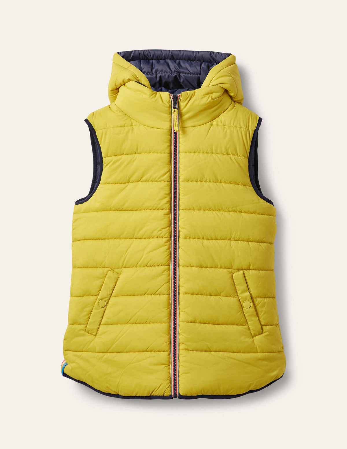 Blouson sans manches léger et réversible-Bleu marine/mimosa-6