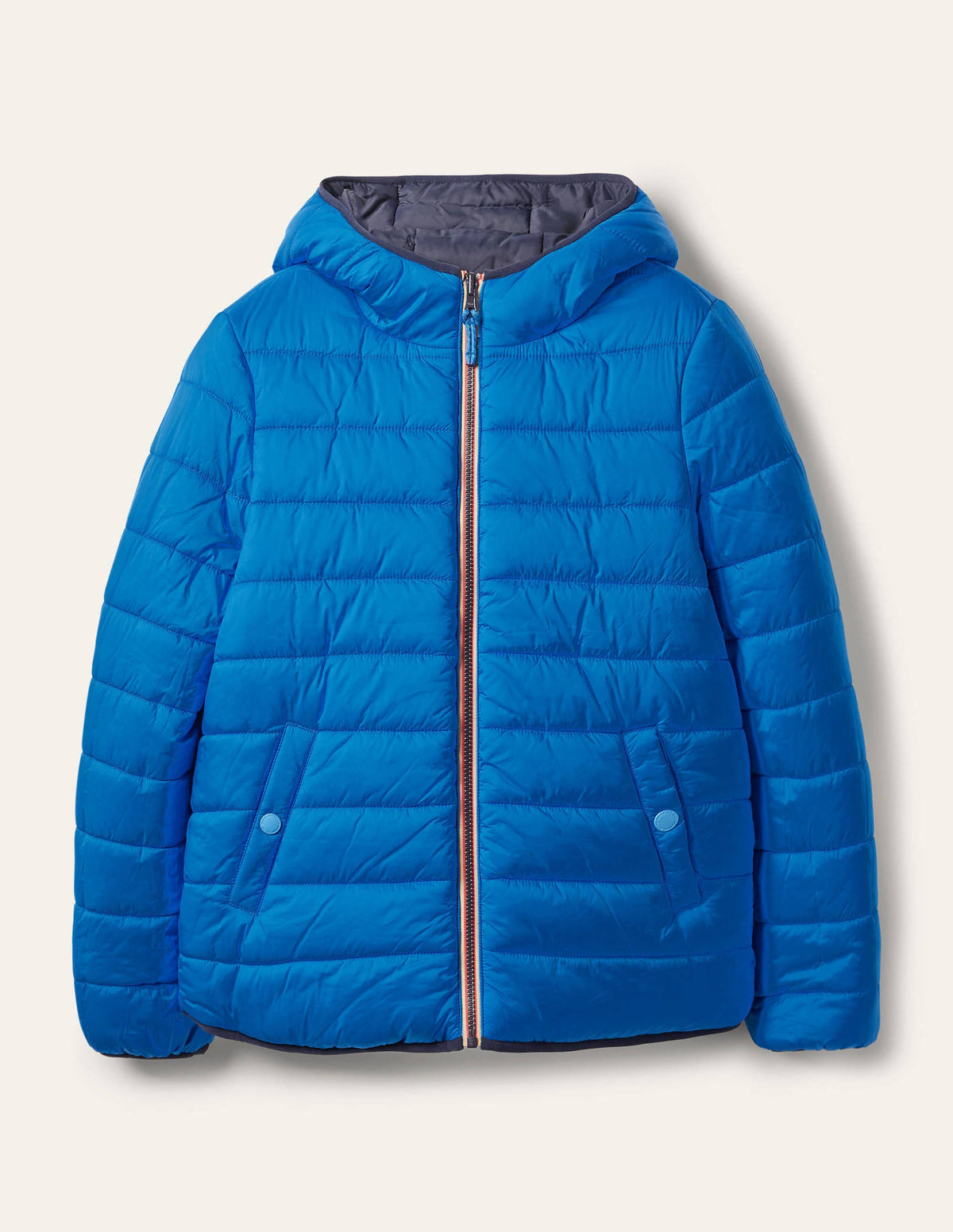 Wendbare Steppjacke-Navy/Marokkoblau, Gestreift - Image 7