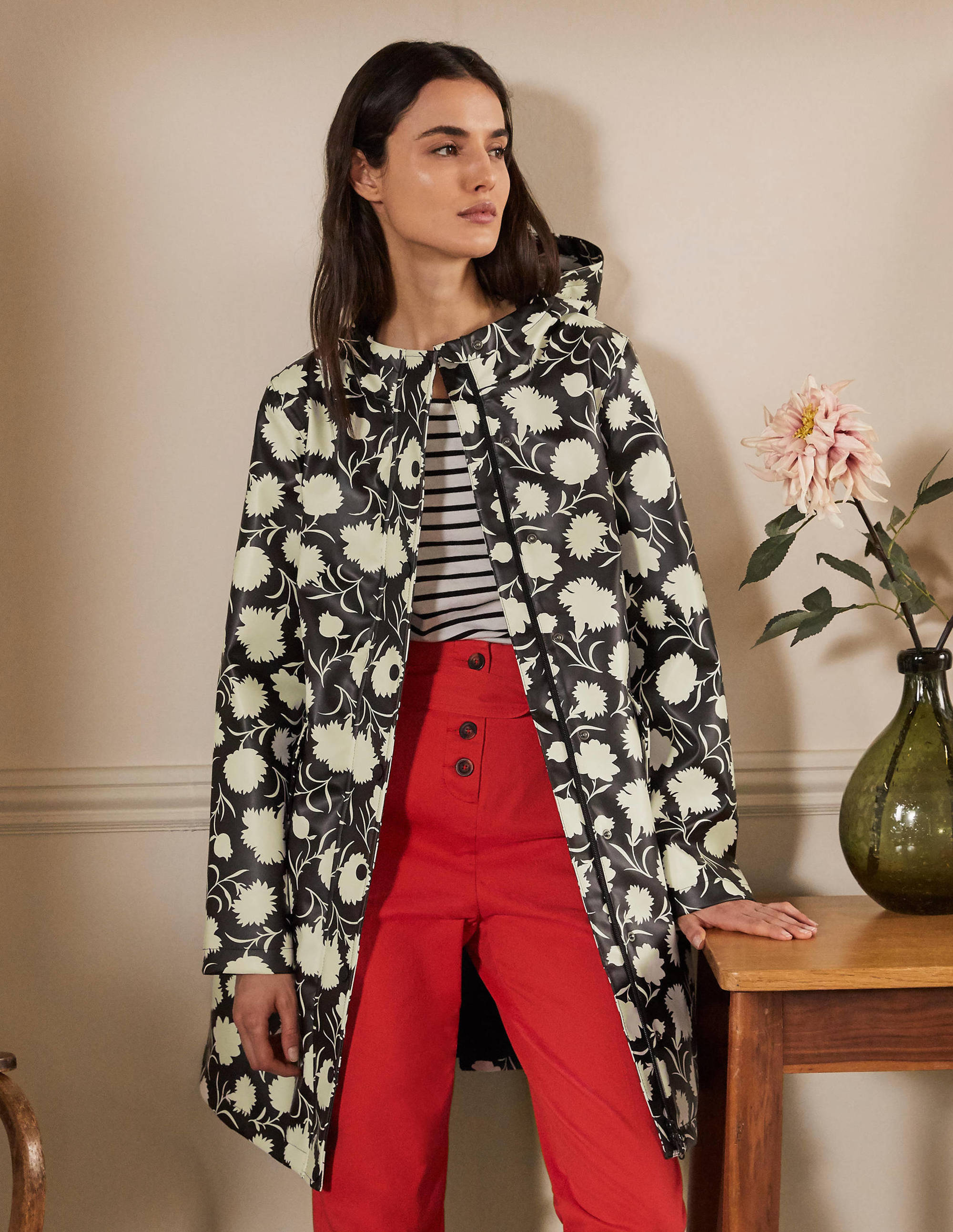 Morris Waterproof Mac-Black, Leafy Bud - Image 4