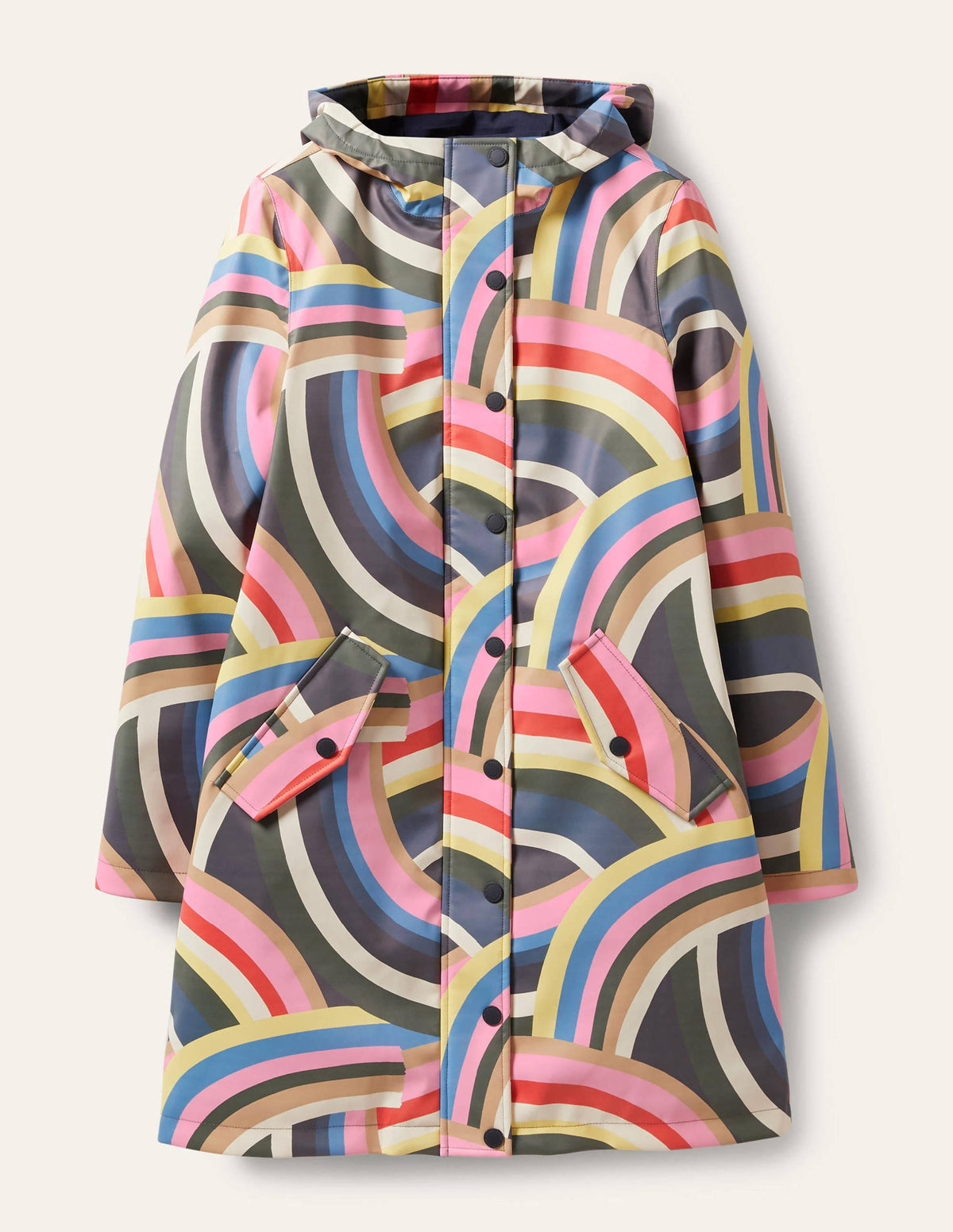 Morris Wasserdichter Regenmantel-Navy/Nachtblau, Abstrakter Regenbogen - Image 6