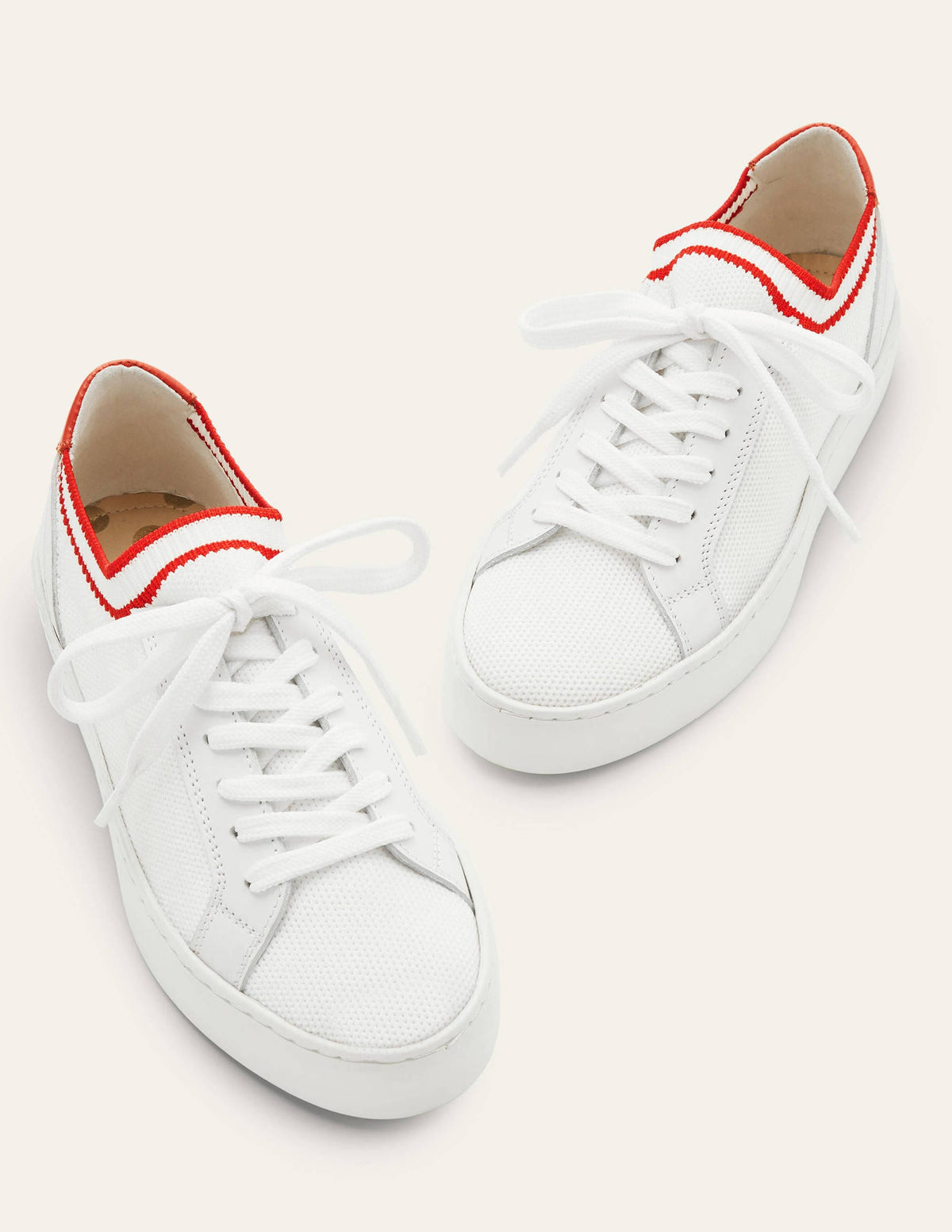 Baskets Hazel-Blanc/rouge - Image 1