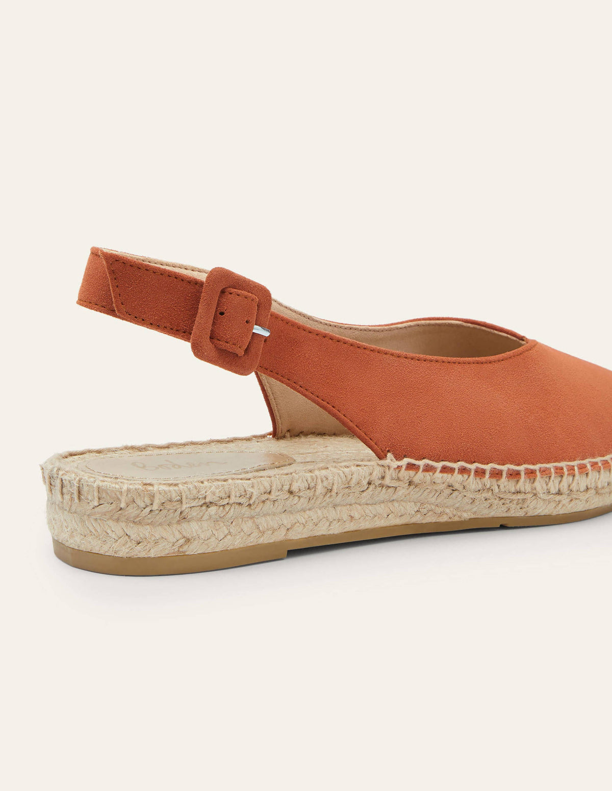 Sandales à bride arrière style espadrilles-Rouge cuivré-3